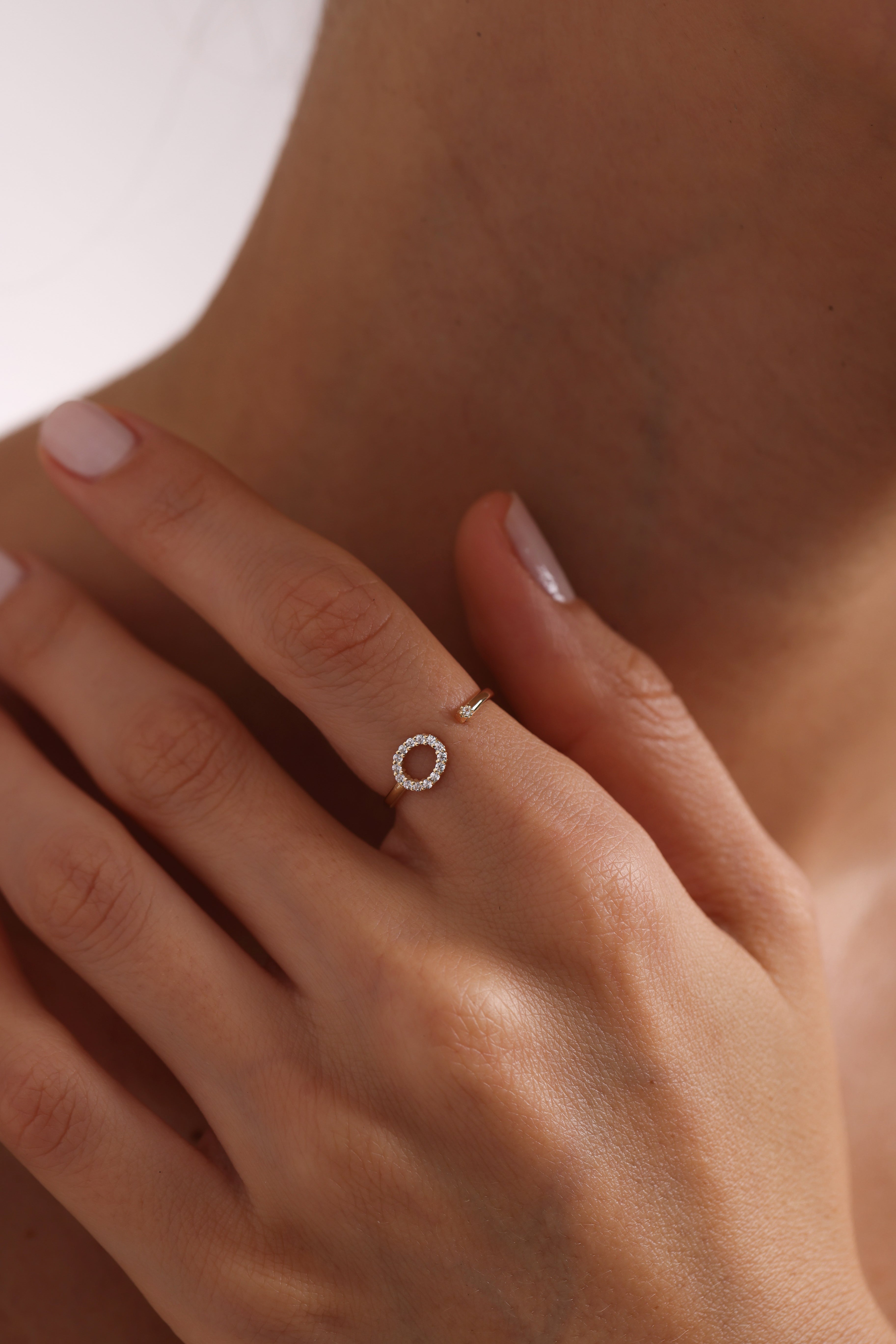 14k Gold Infinity Circle Ring