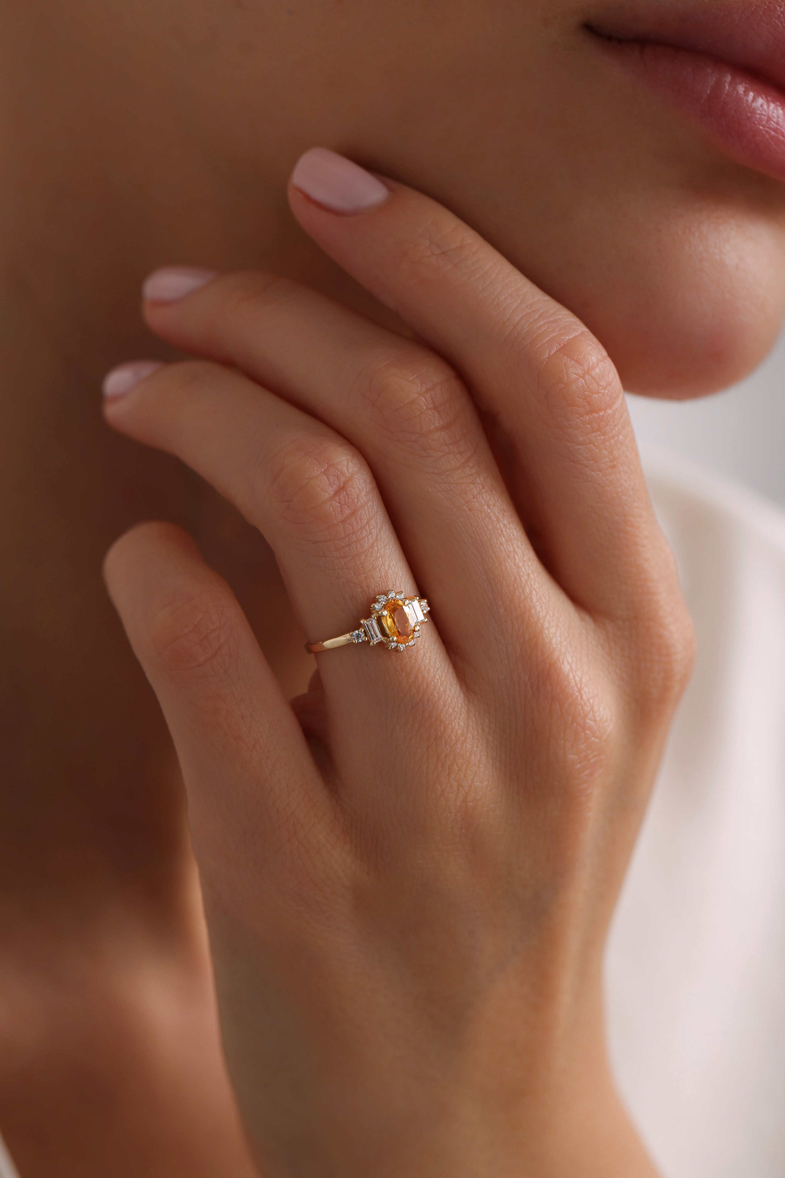 14k Gold Sunshine Grace Citrine Ring