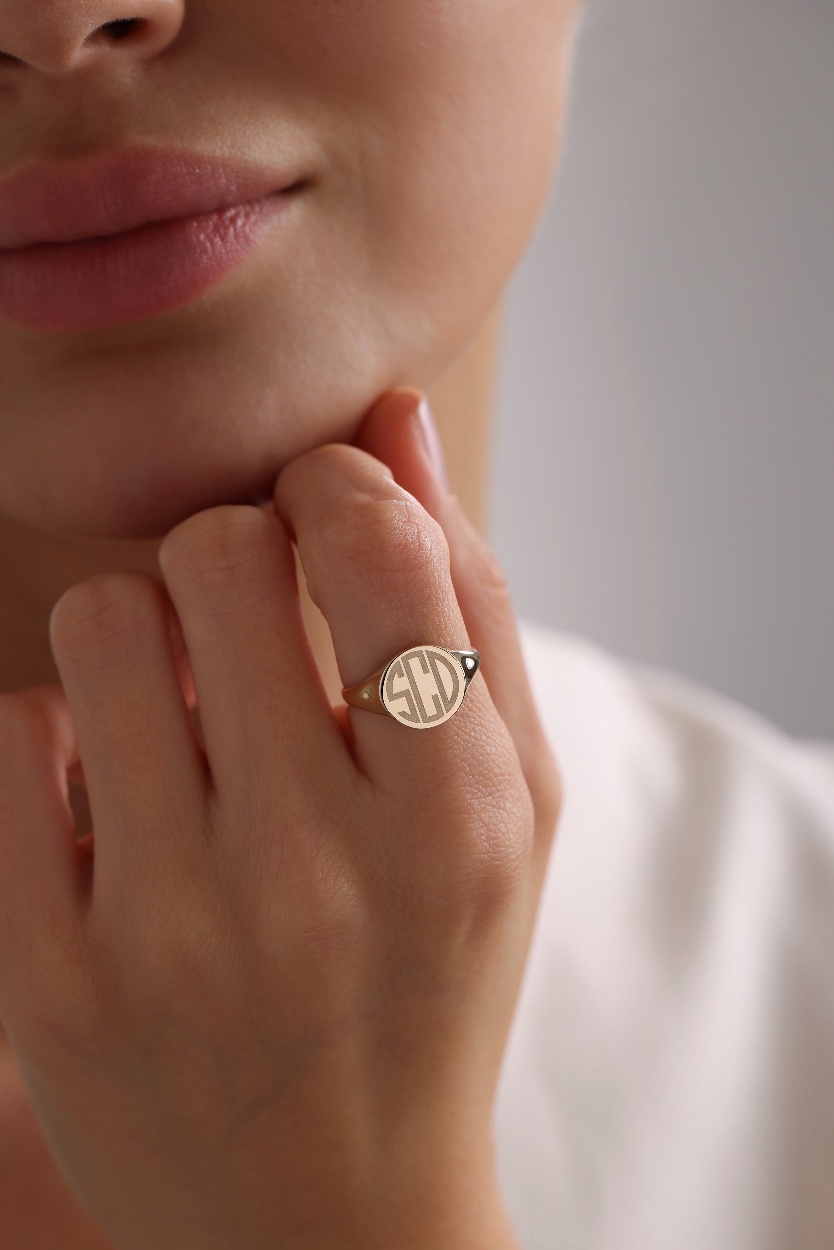 14k Gold Large Signet Ring