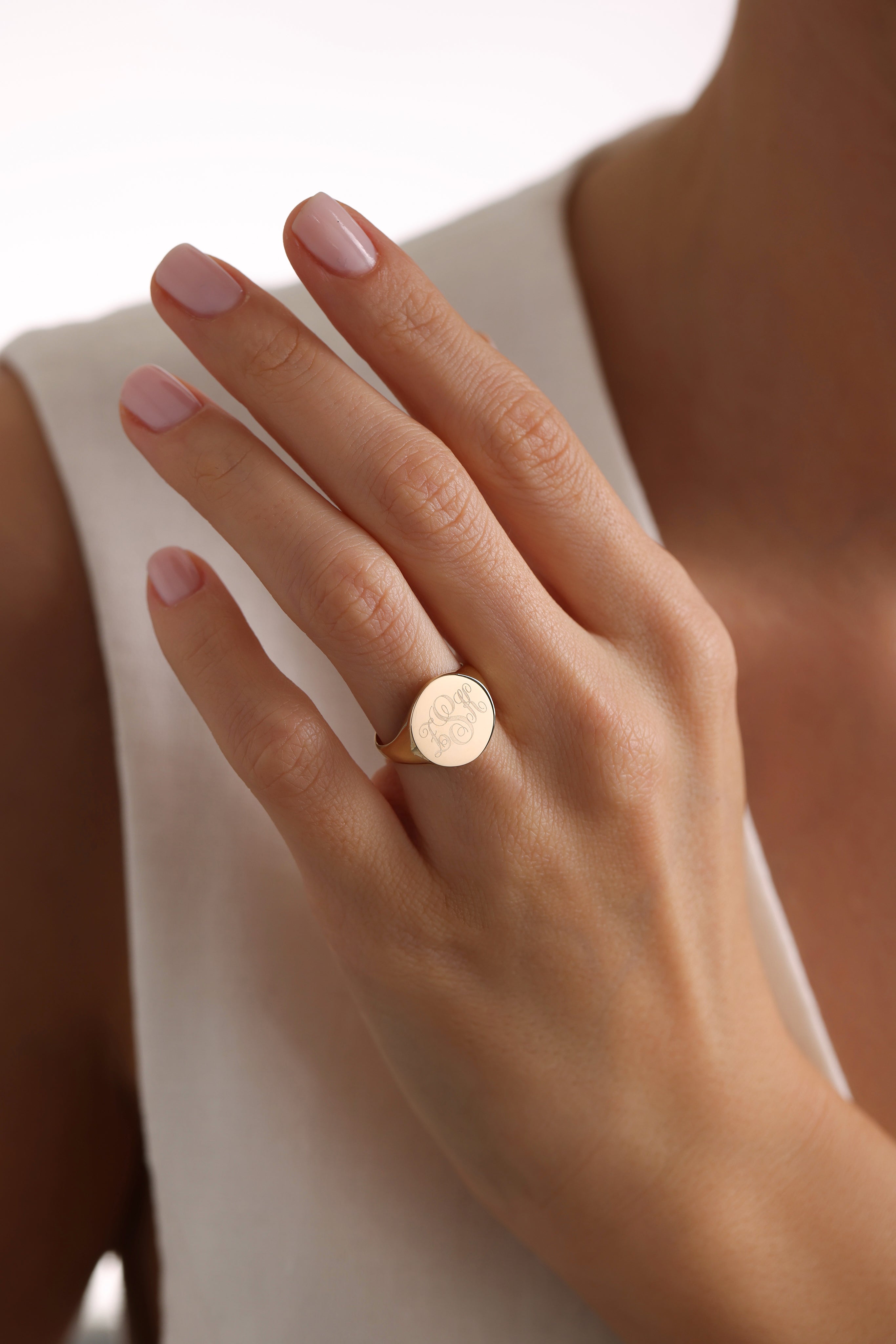 14k Gold Xlarge Signet Ring