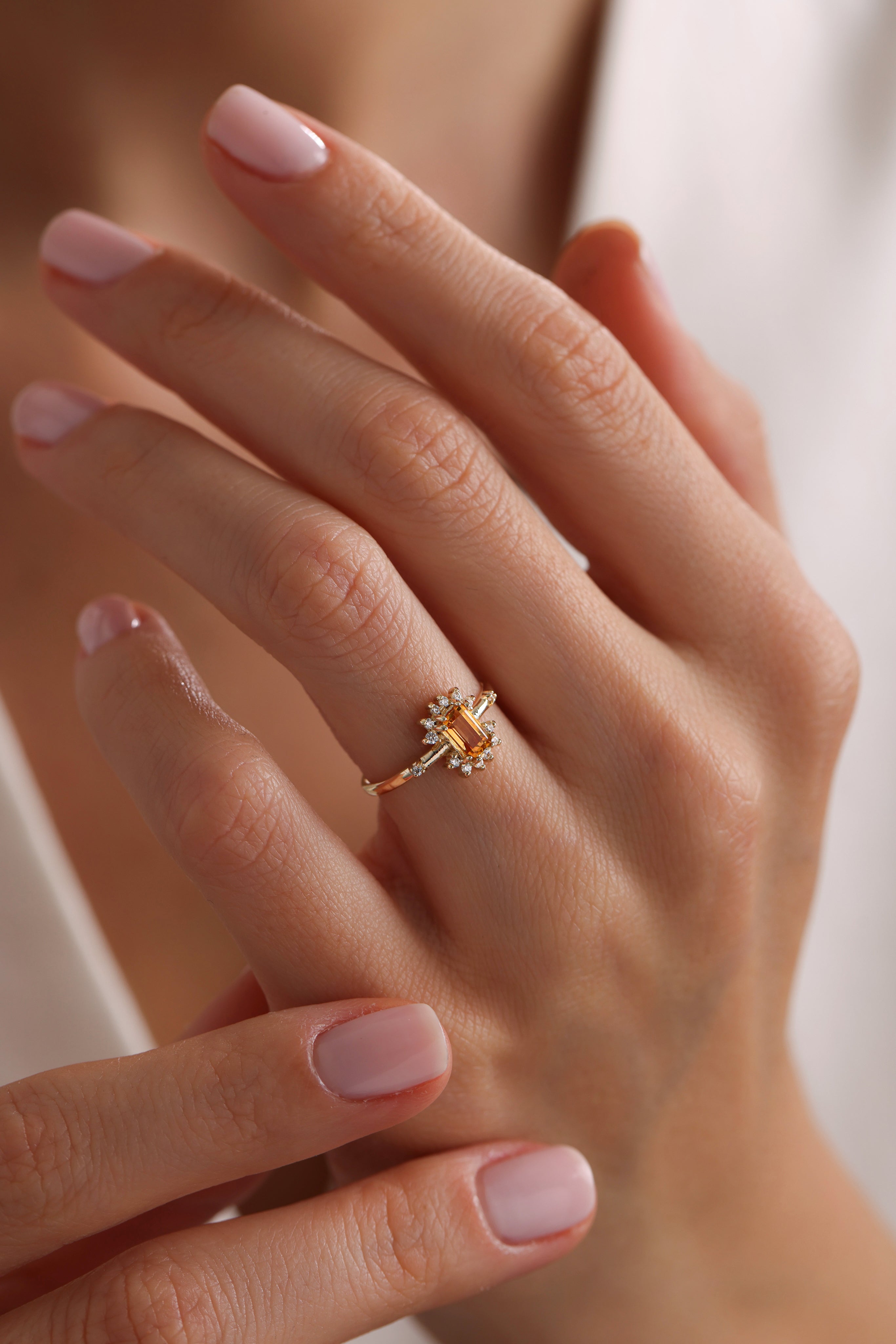 14k Gold Sun Mirage Citrine Ring