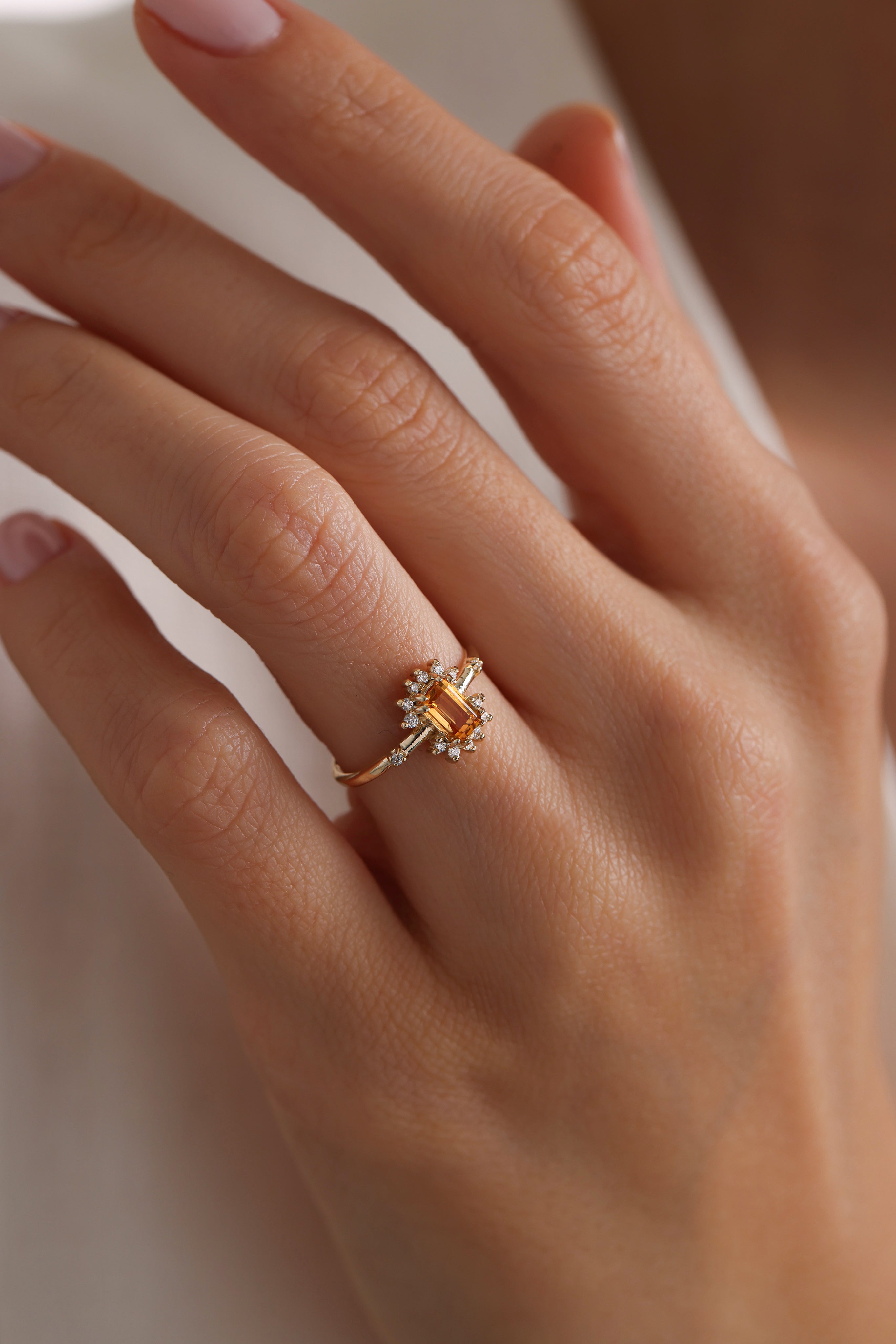 14k Gold Sun Mirage Citrine Ring
