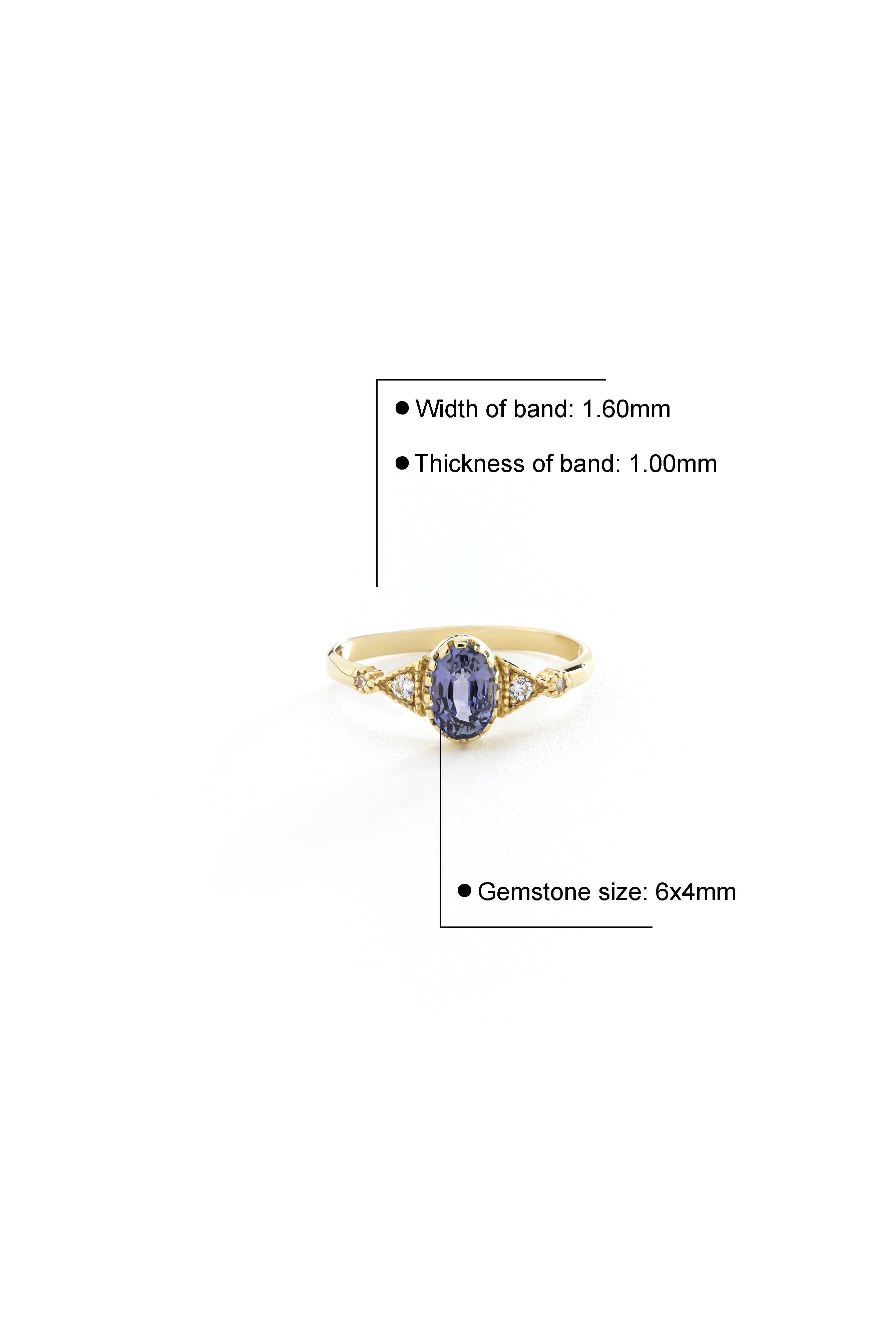 14k Gold Majestic Tanzanite Ring