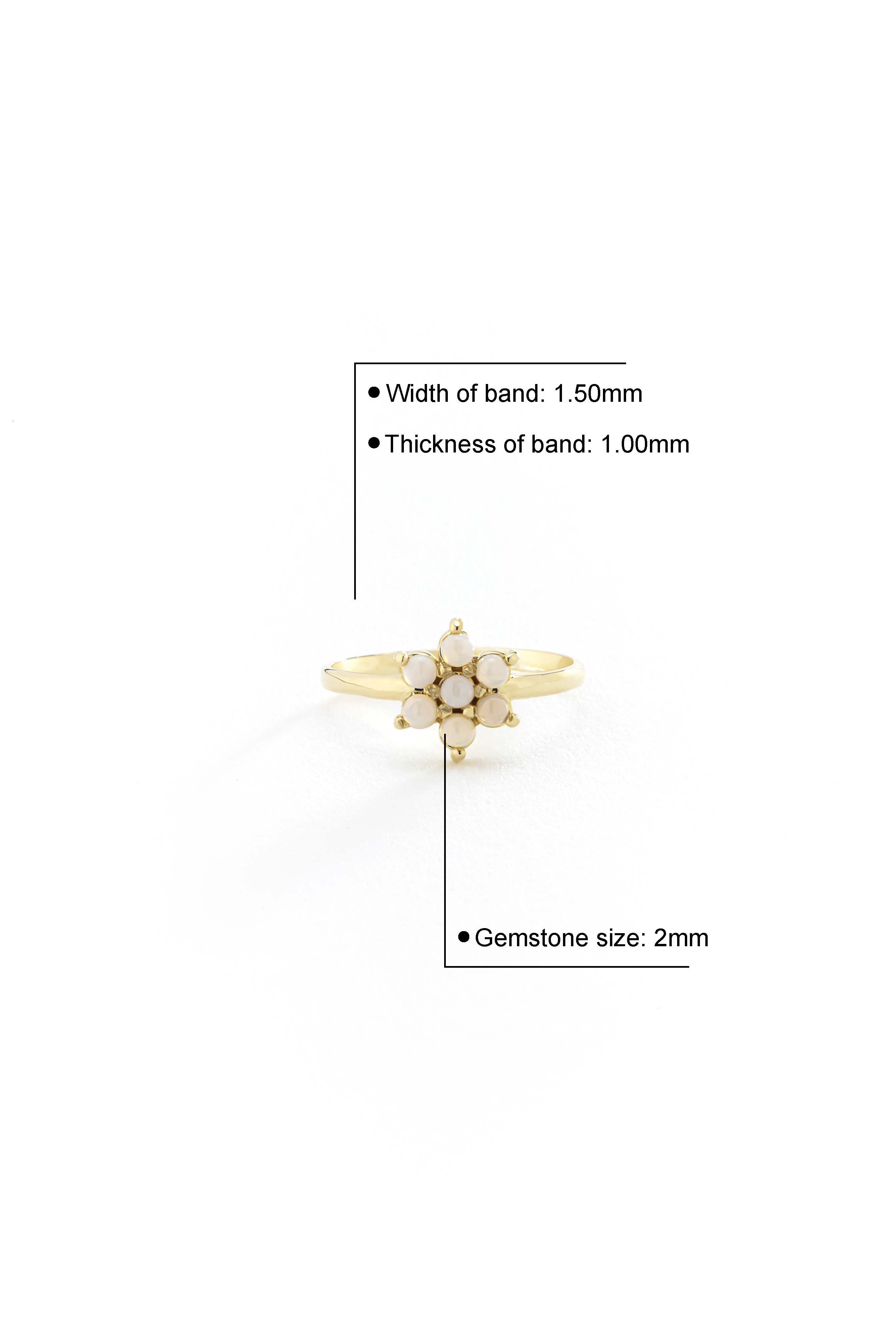 14k Gold Pearl Blossom Ring