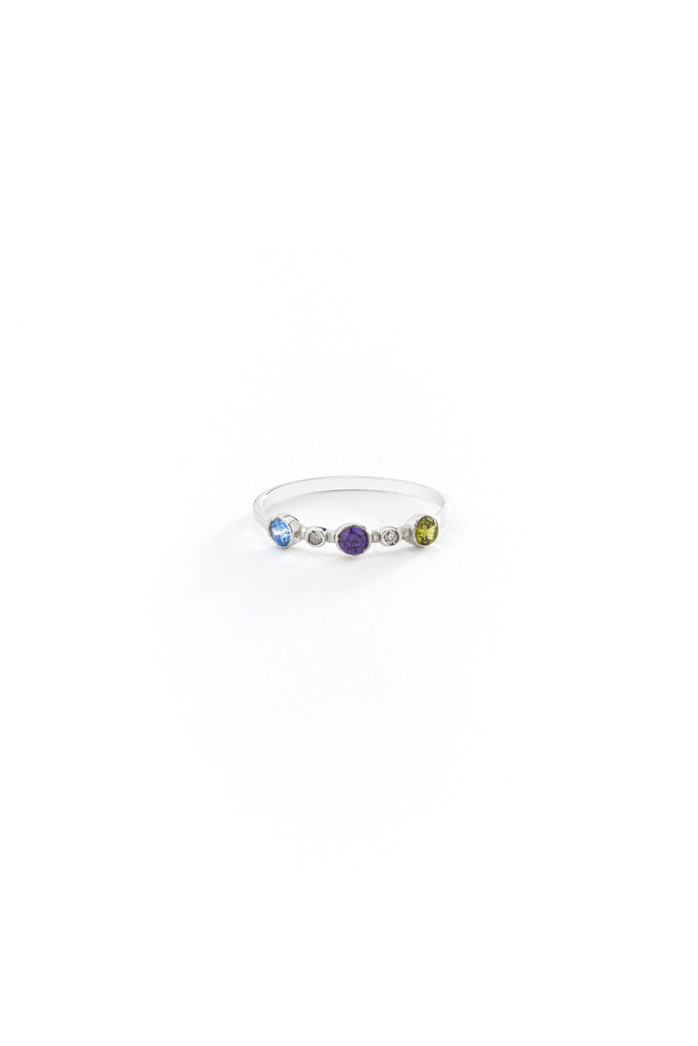 14k Gold Minimal Birthstone Ring
