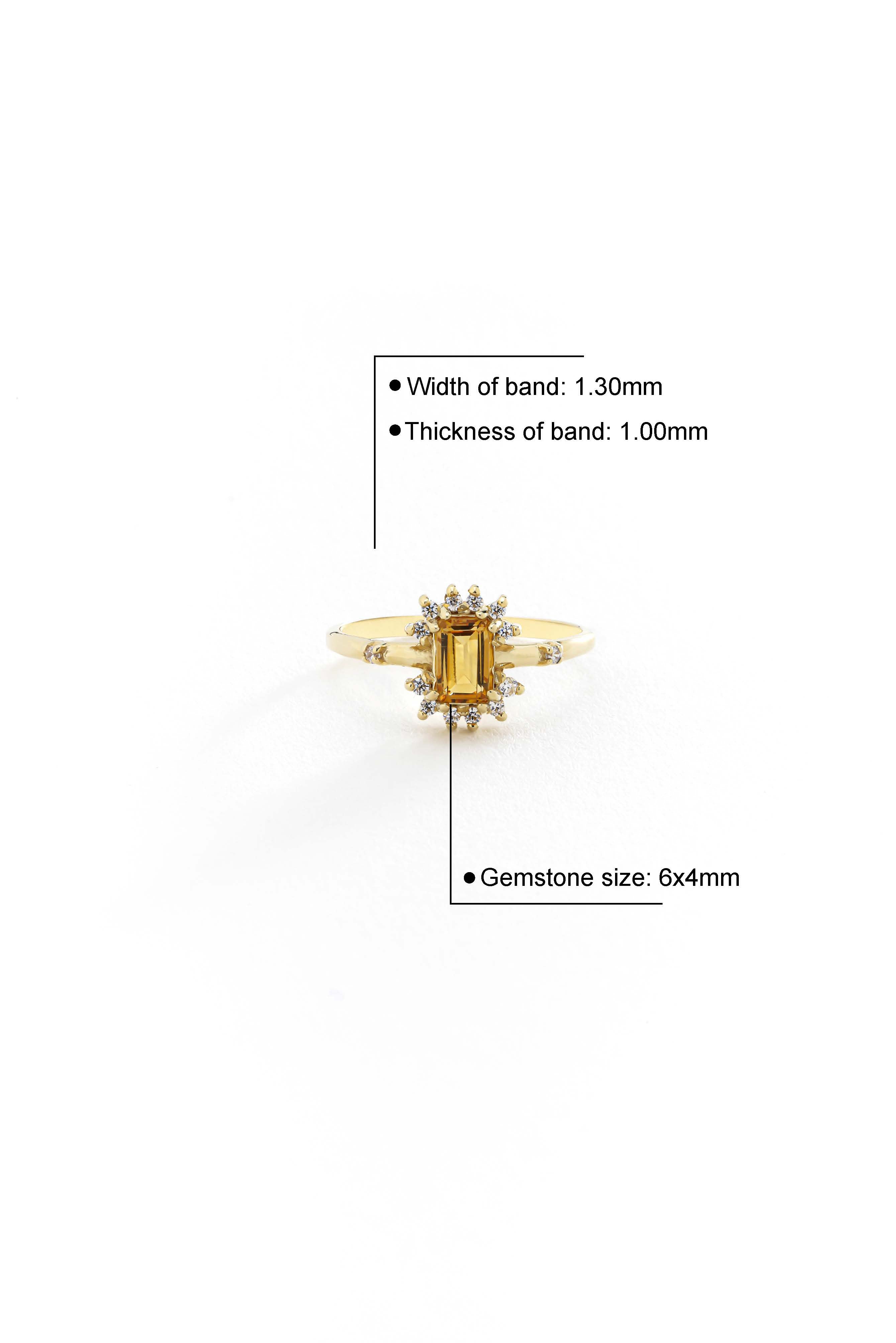 14k Gold Sun Mirage Citrine Ring