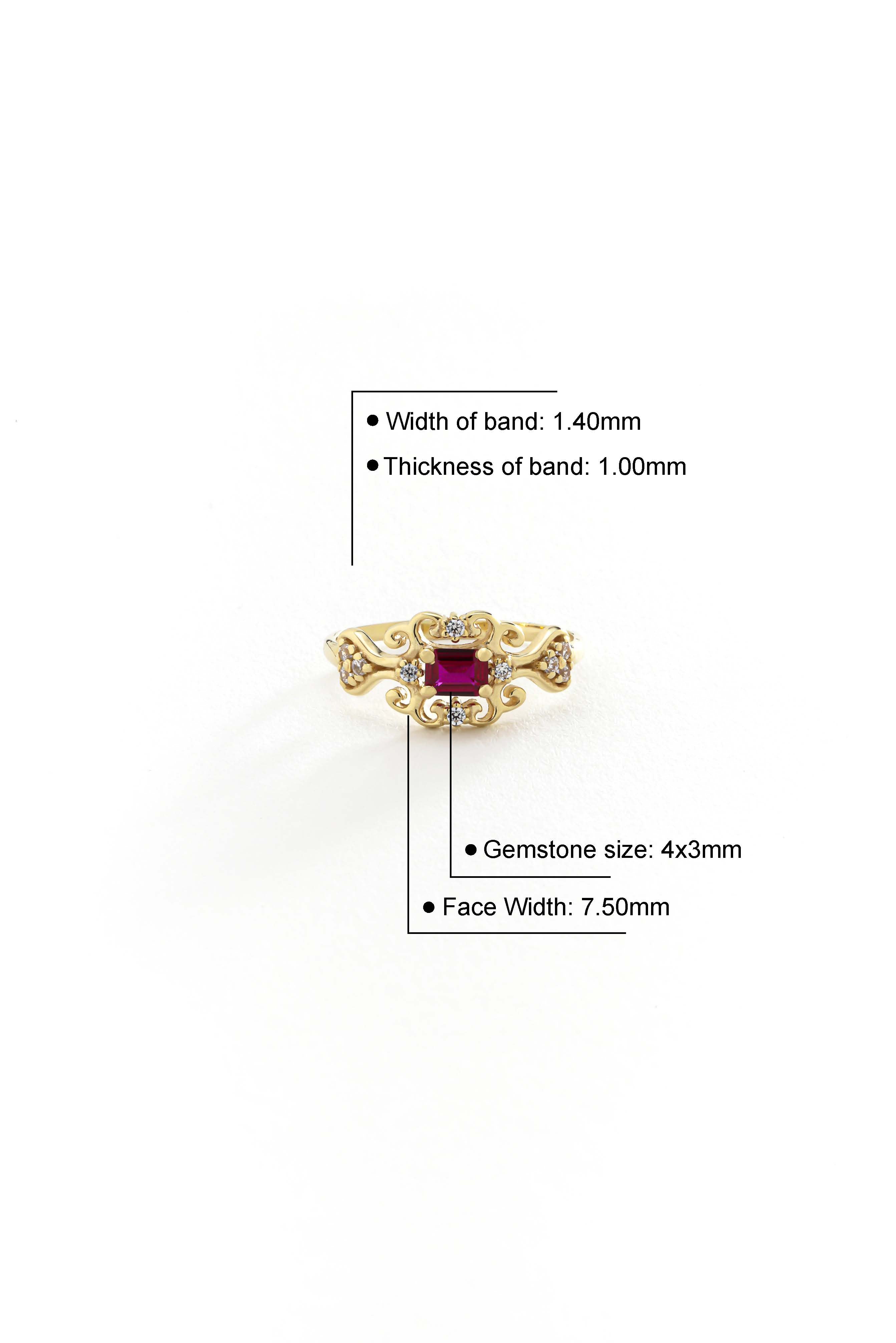 14k Gold Regal Beauty Rhodolite Ring