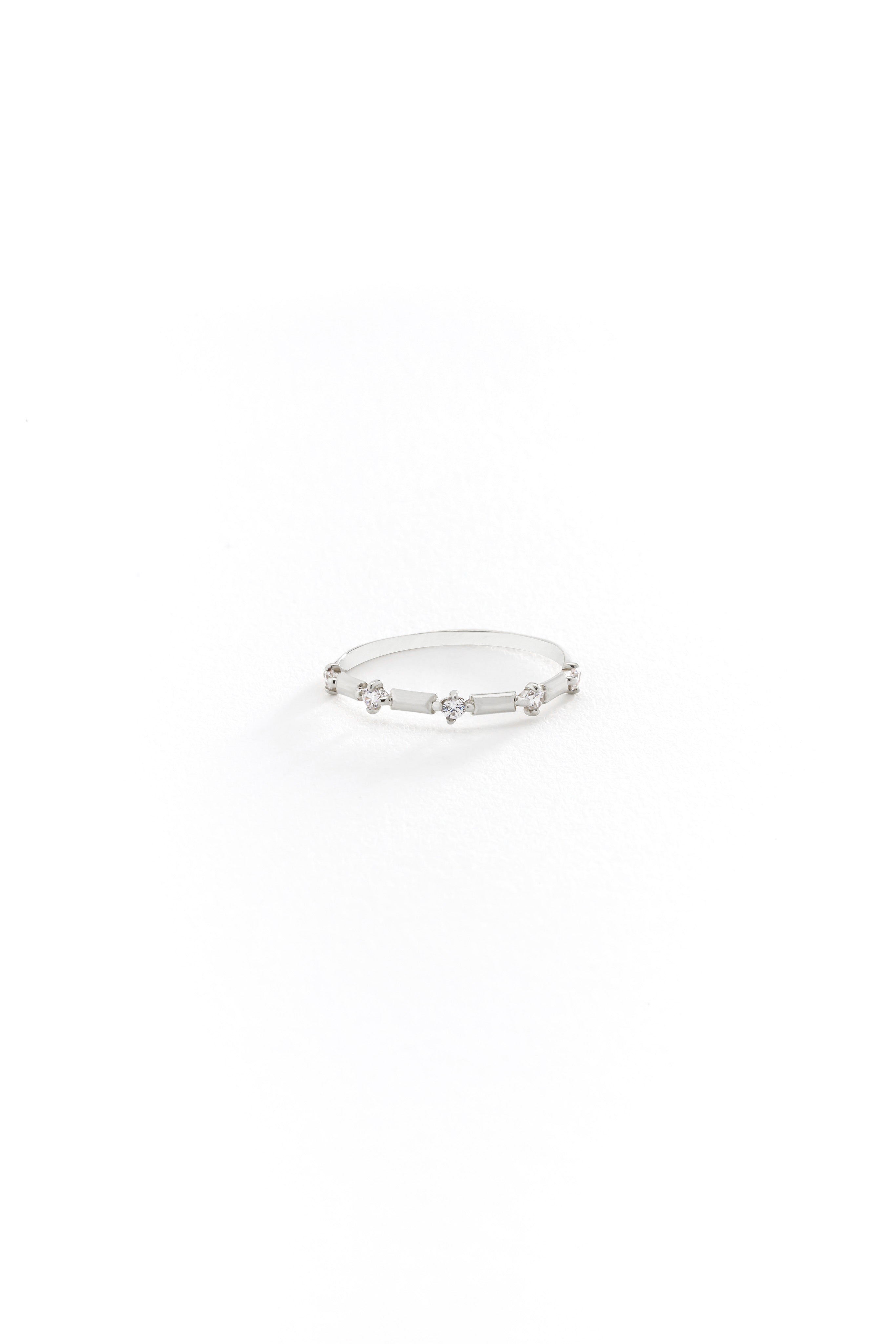 14k Gold Minimal Five Stone Ring