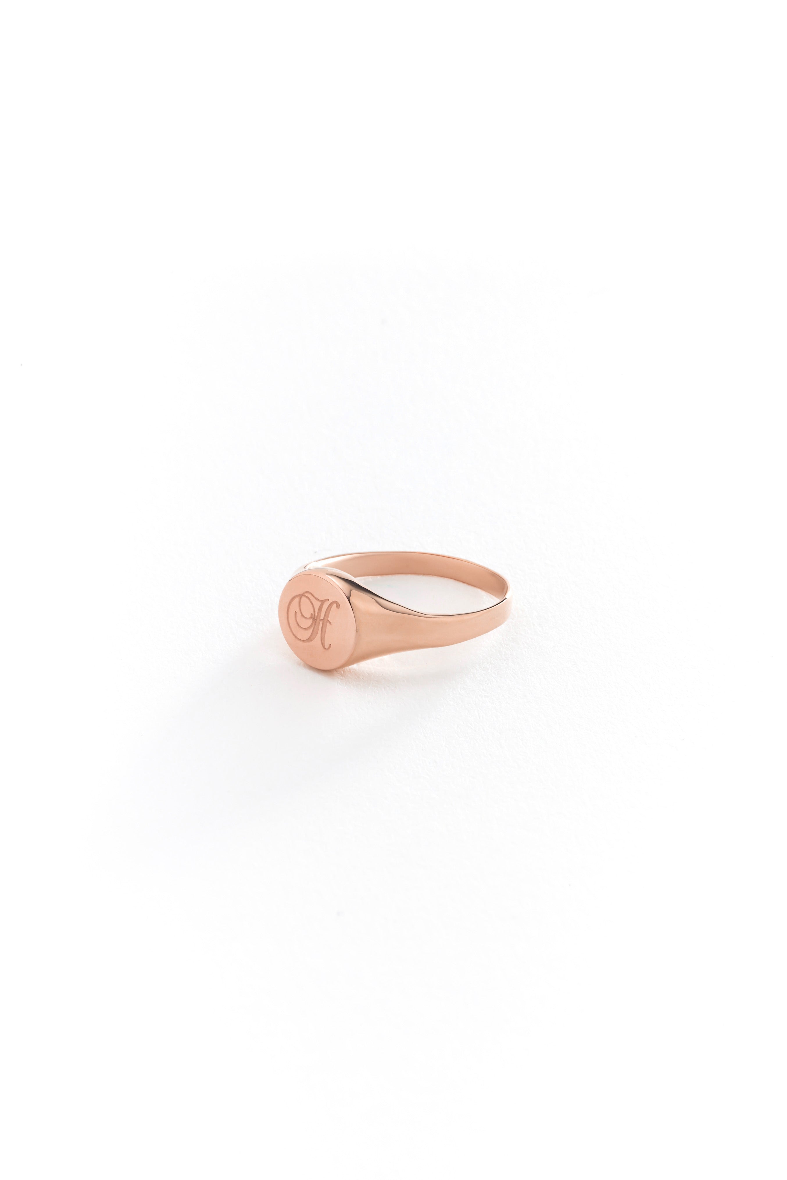 14k Gold Medium Signet Ring