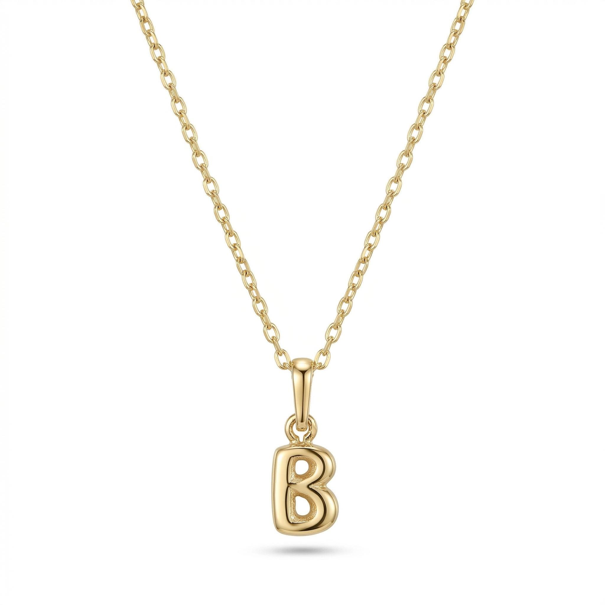 14K Gold Minimal Initial Necklace