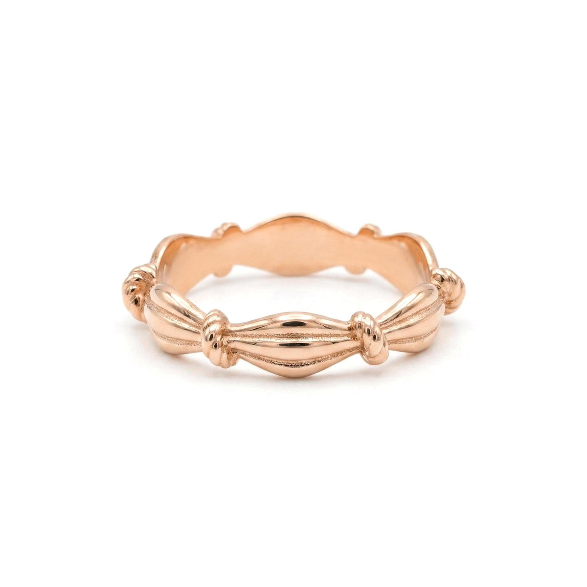 14K Gold Fluted Vintage Stacking Band