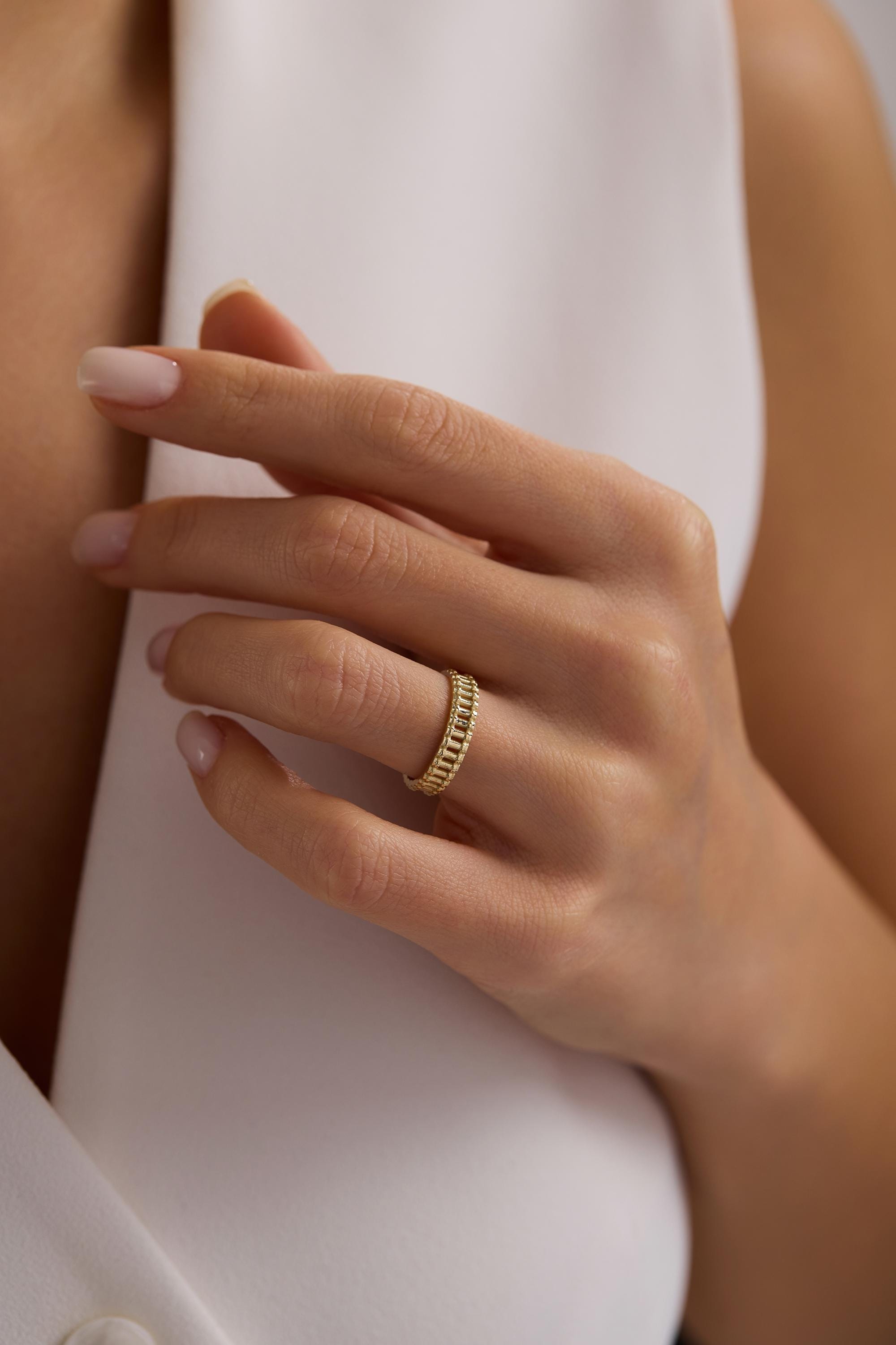 14K Gold Openwork Band Ring