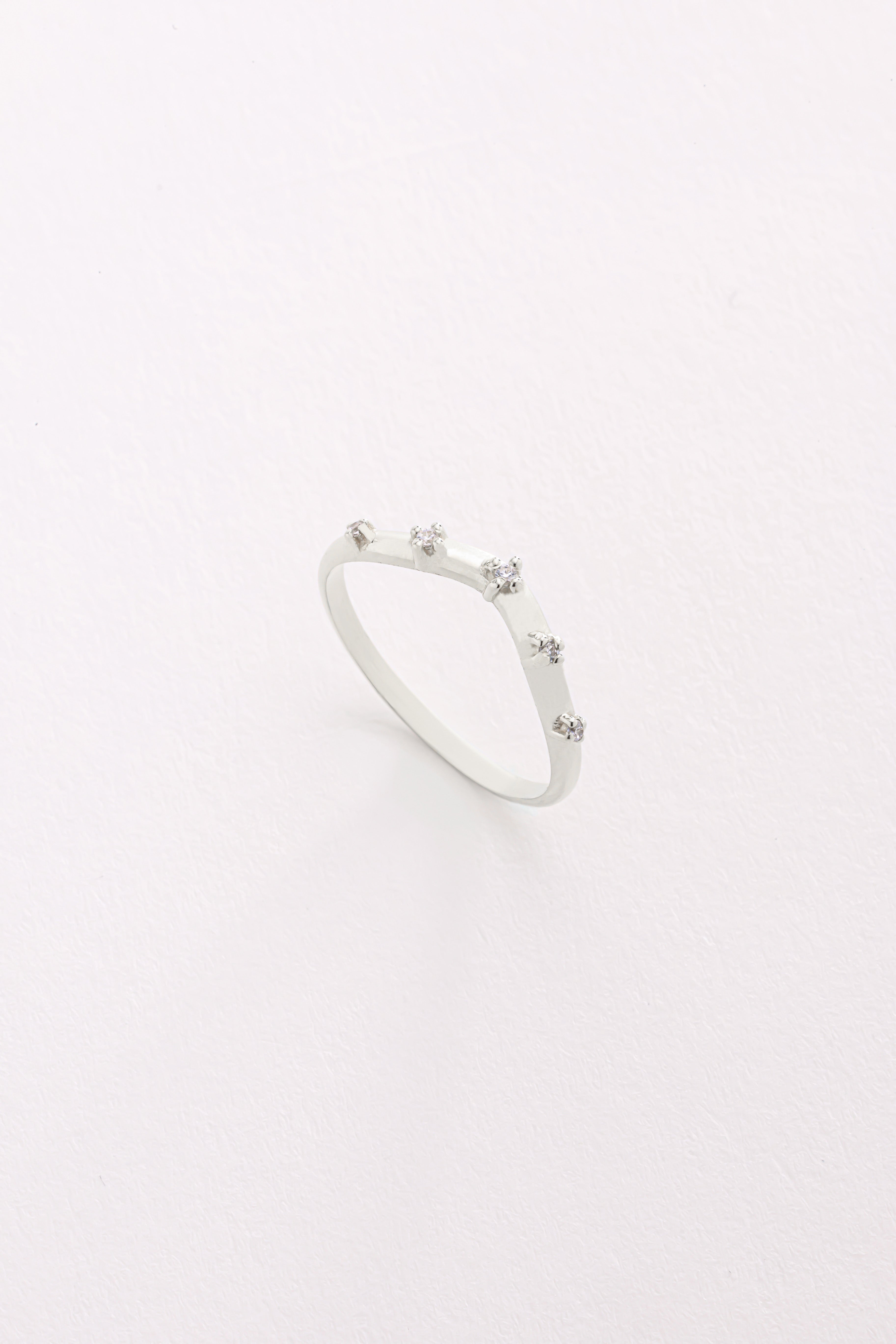 14k Gold Five-Stone Diamond Band