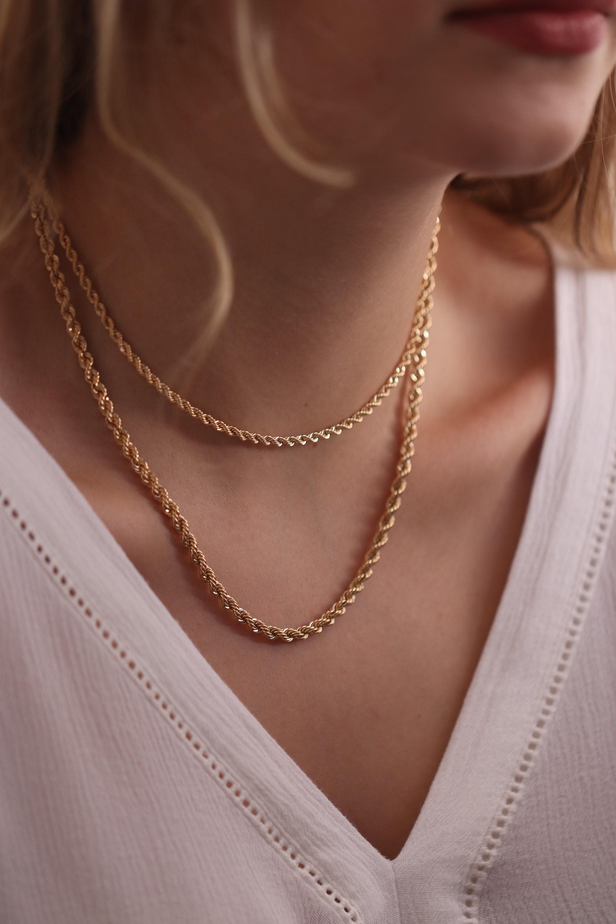 14k Gold Rope Necklace