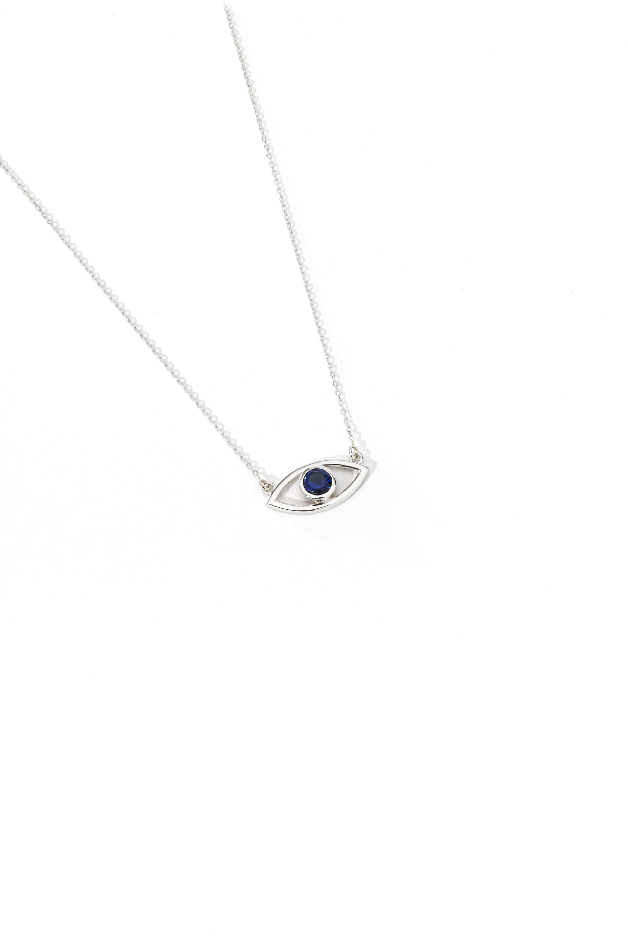14K Gold Evil Eye Necklace
