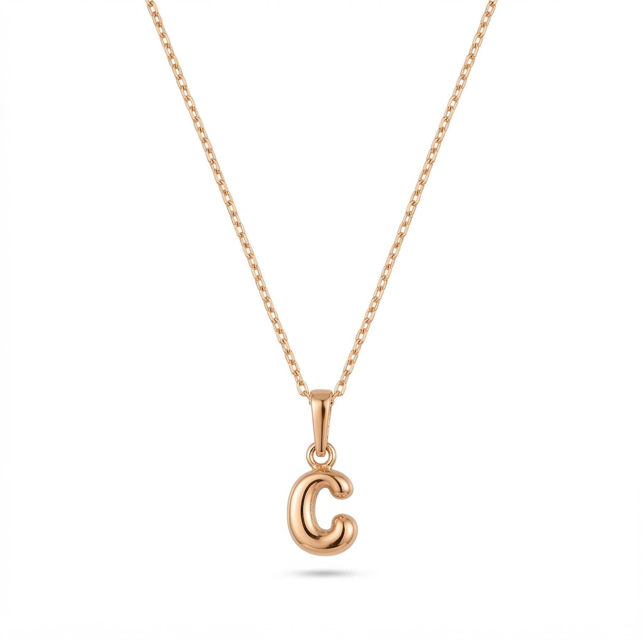 14K Gold Minimal Initial Necklace