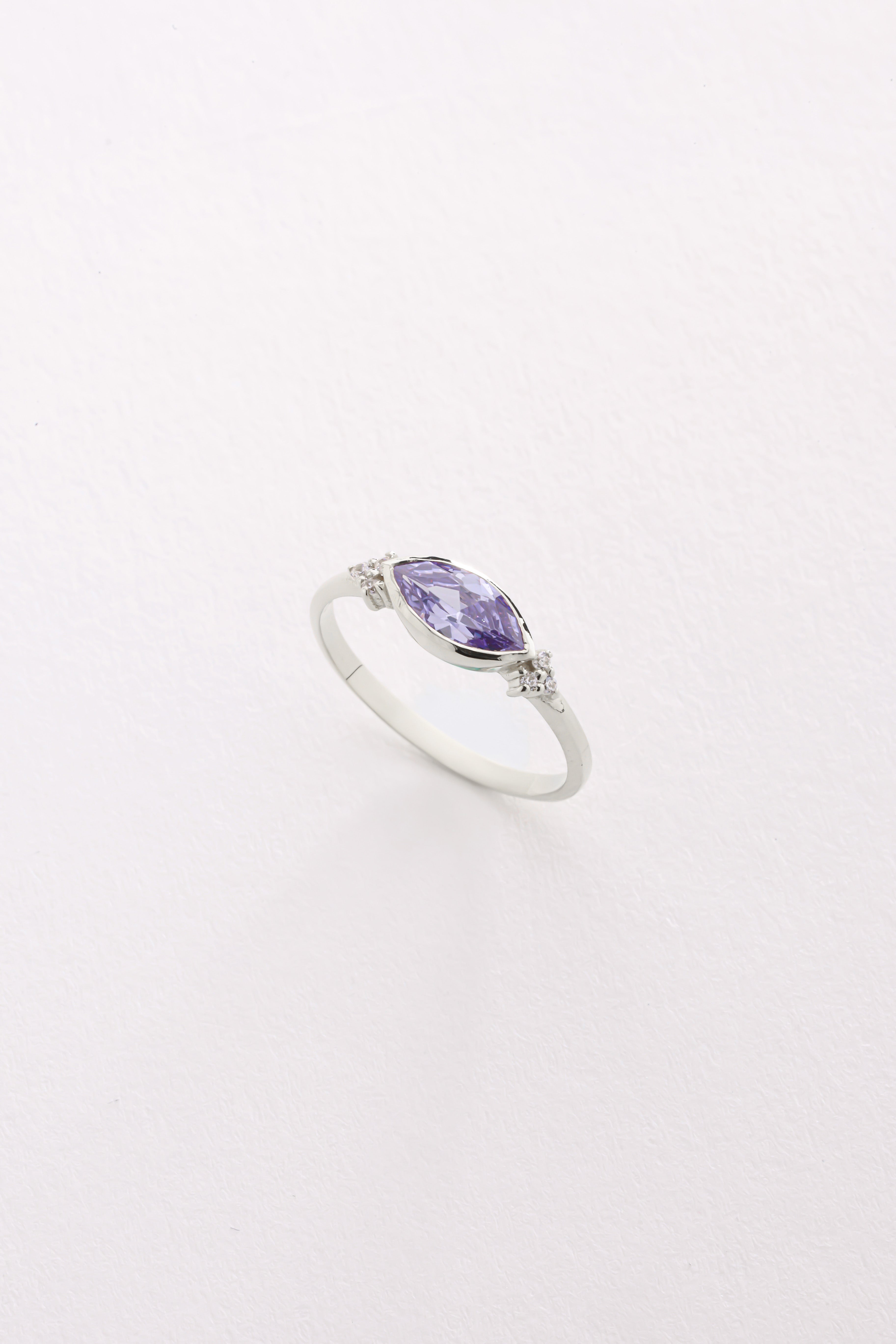 14k Marquise Amethyst Ring