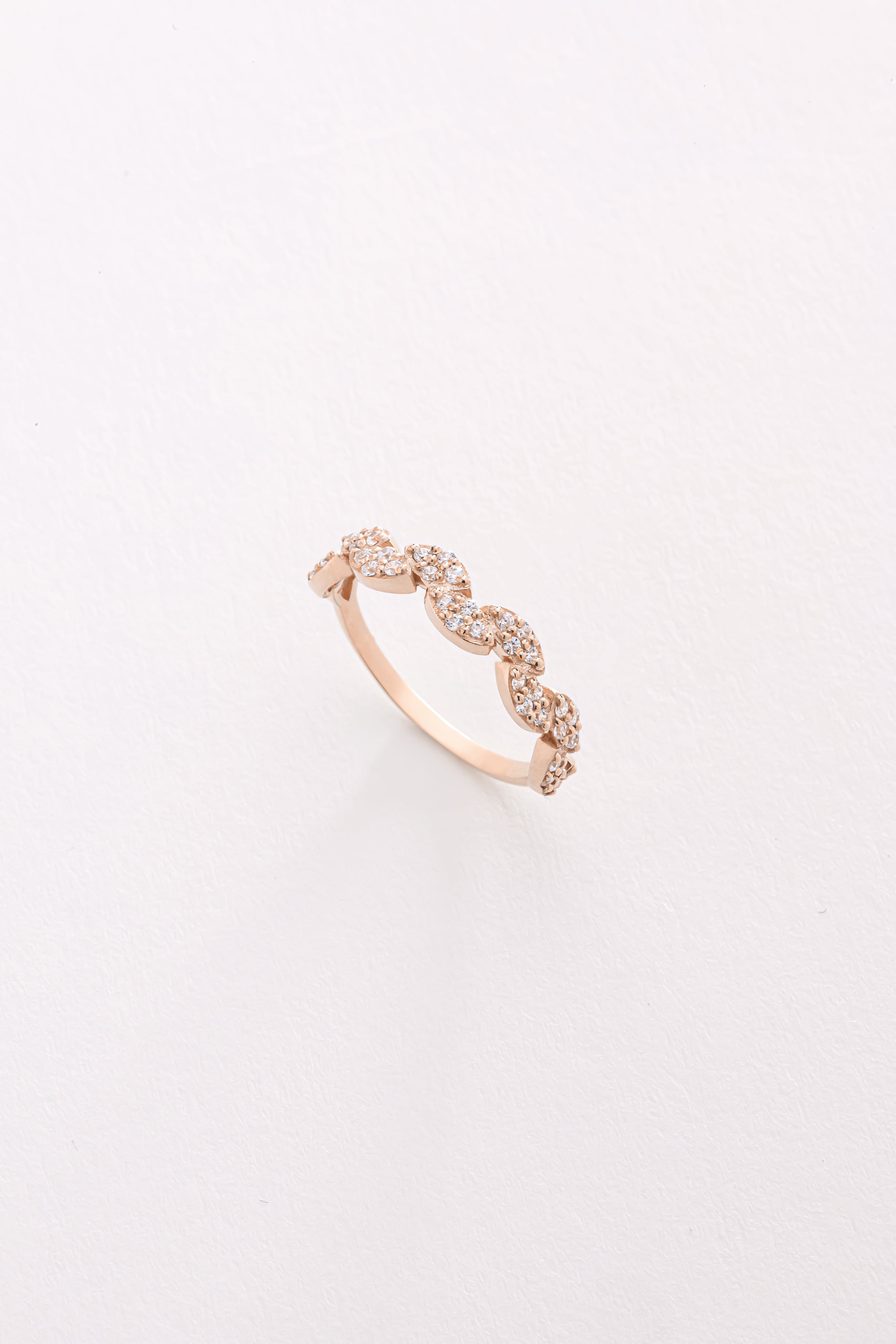 14k Gold Stellar Link Minimalist Ring