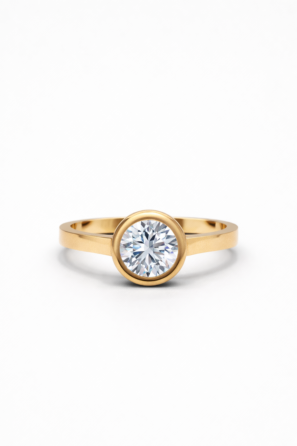 14K Round Cut Lab Diamond Ring