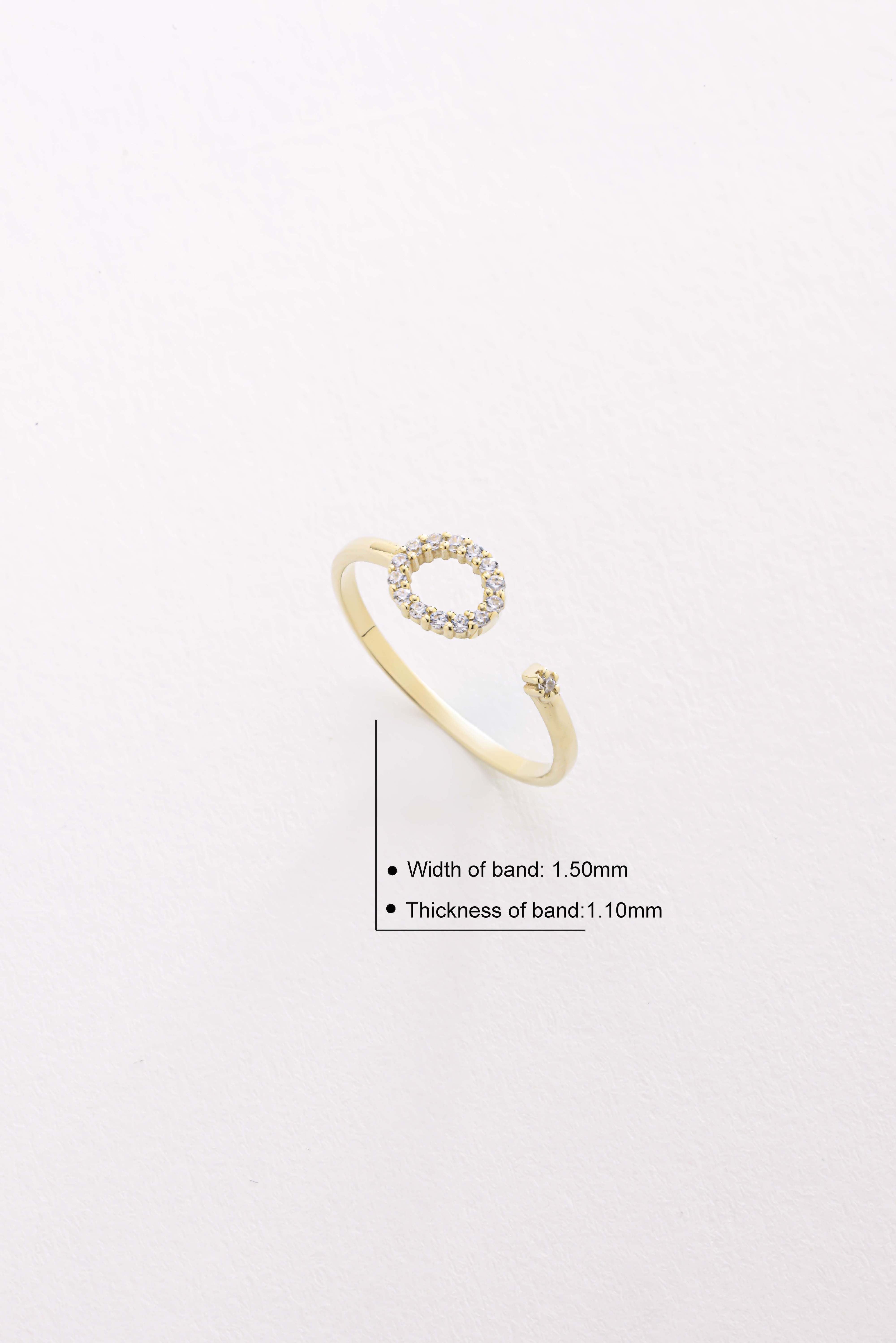 14k Gold Infinity Circle Ring