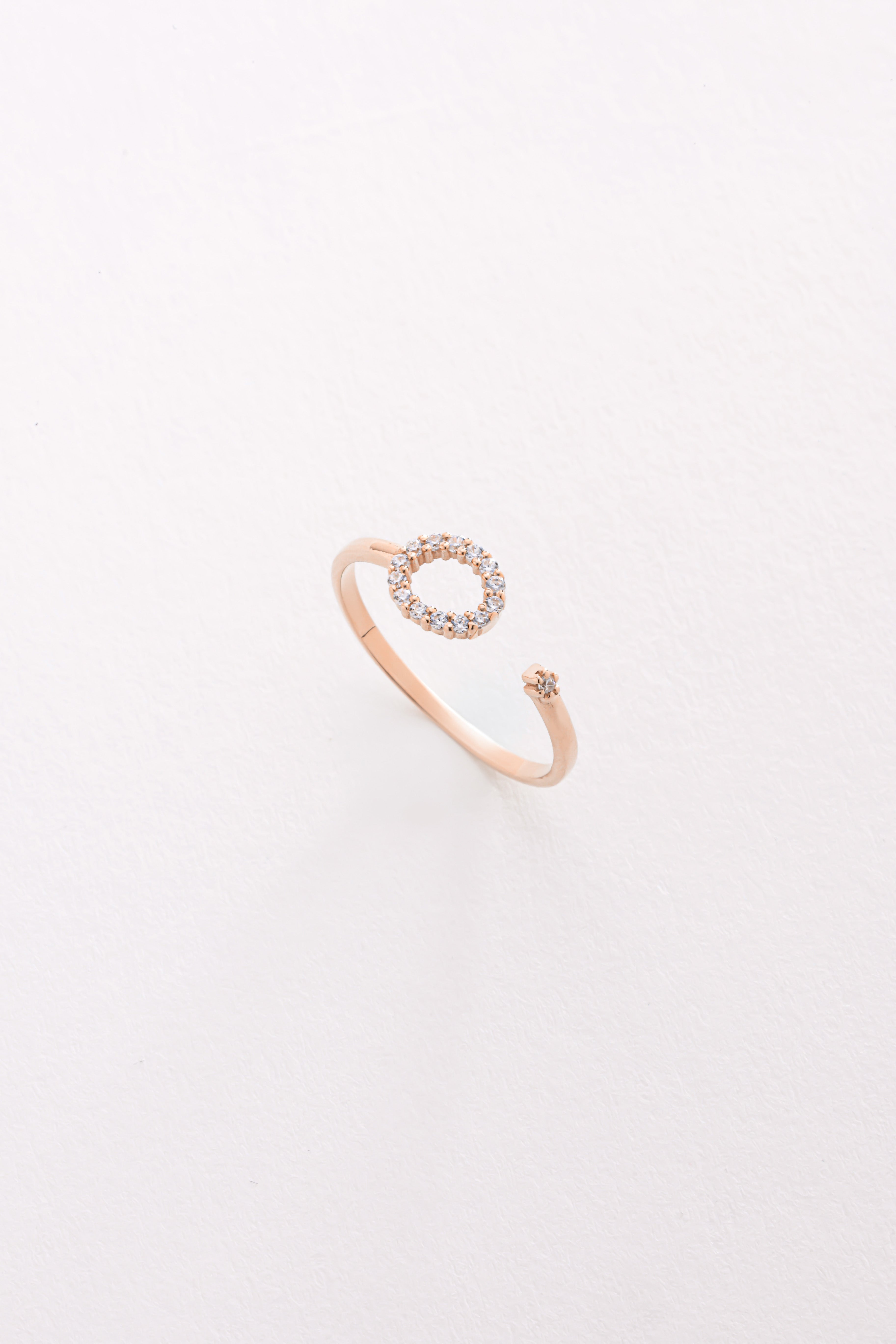 14k Gold Infinity Circle Ring