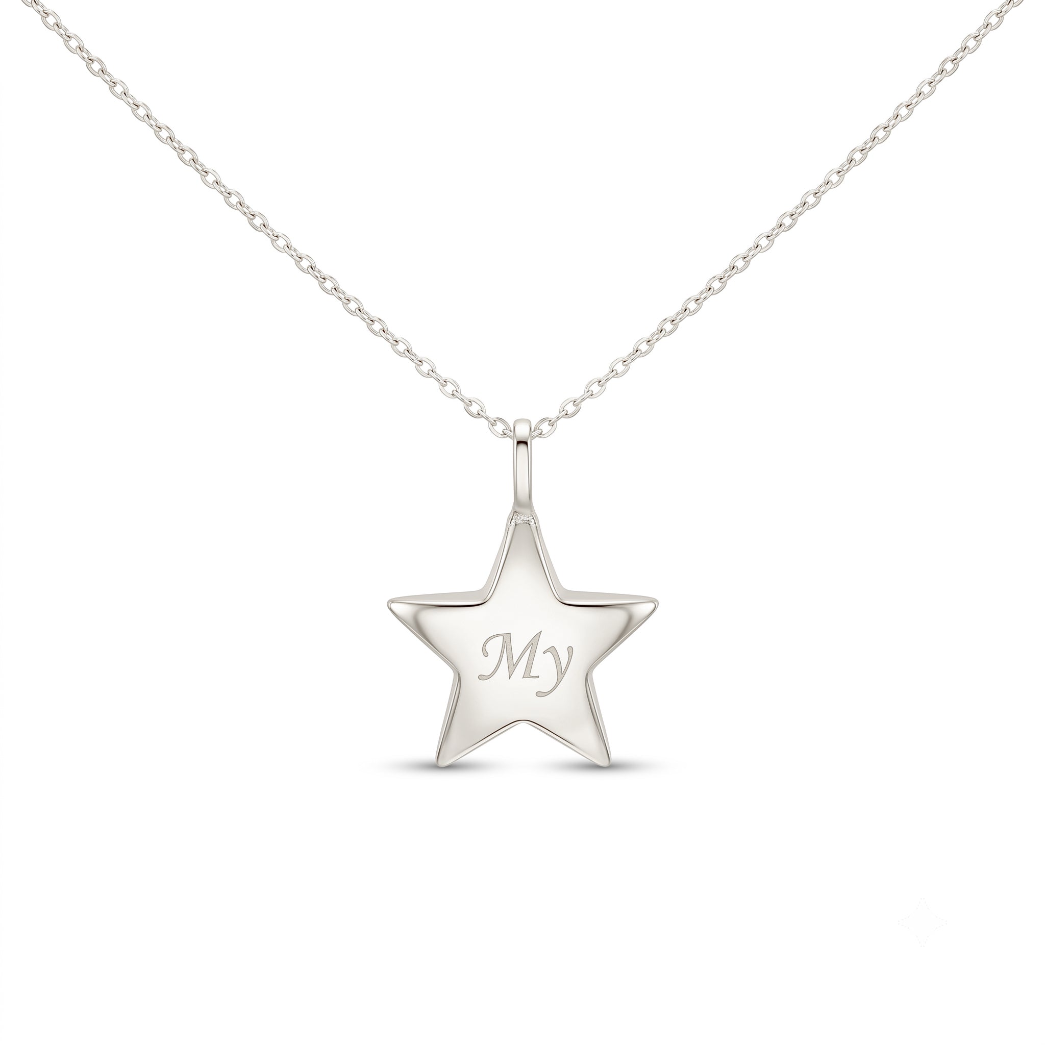 14K Solid Gold Star Urn Necklace