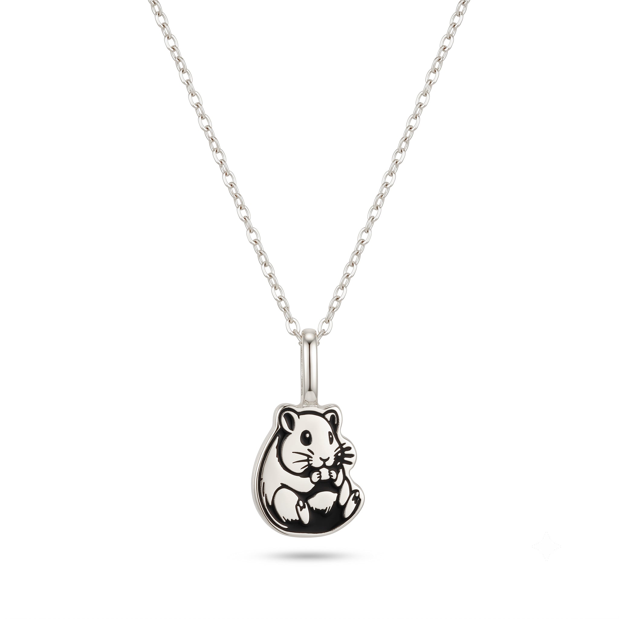 14K Urn Solid Gold Hamster Necklace