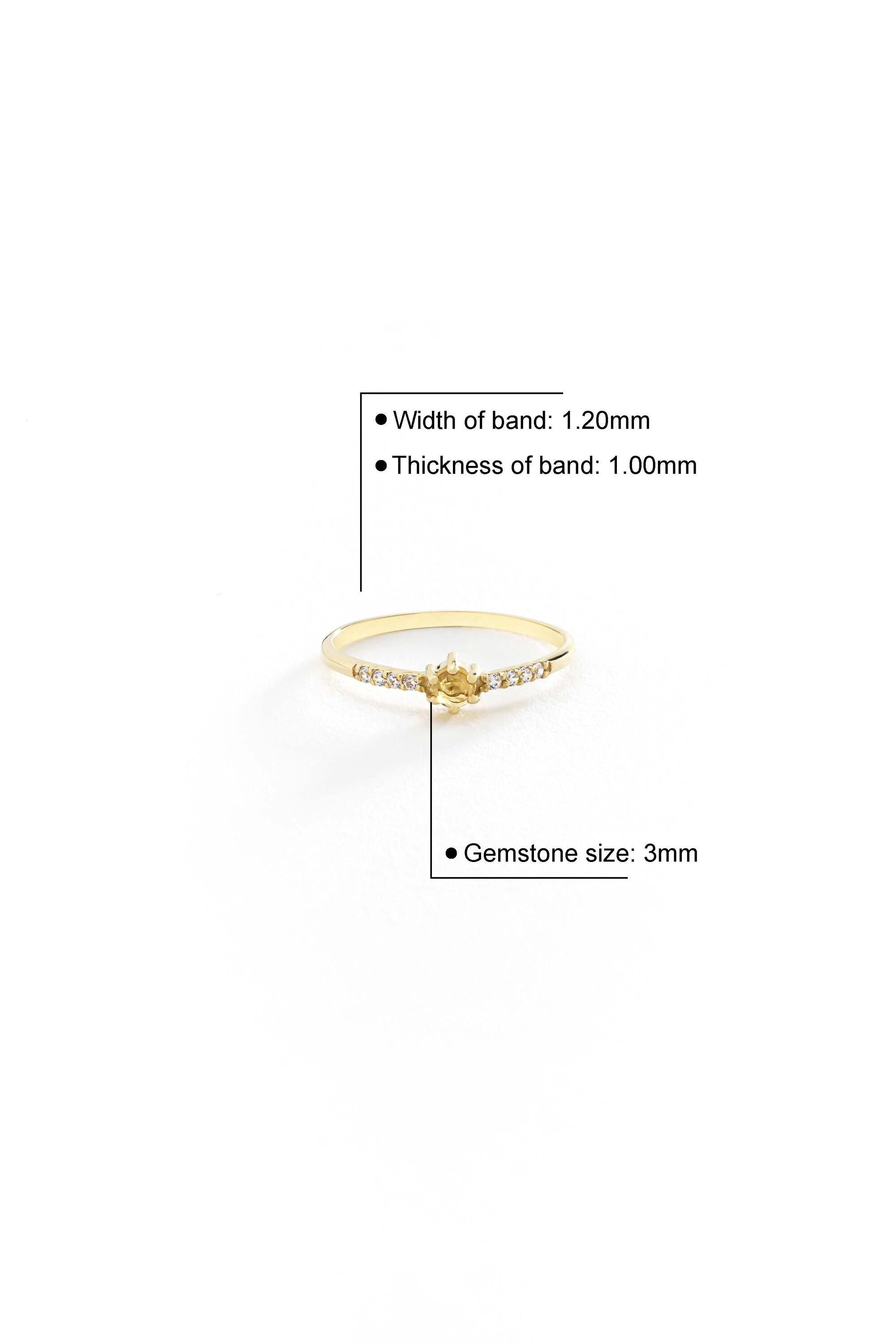 14K Gold Citrine Ring