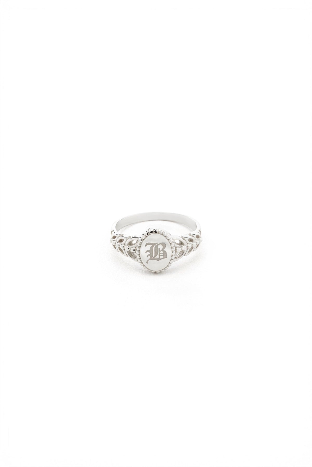 14K Gold Oval Filigree Signet Ring