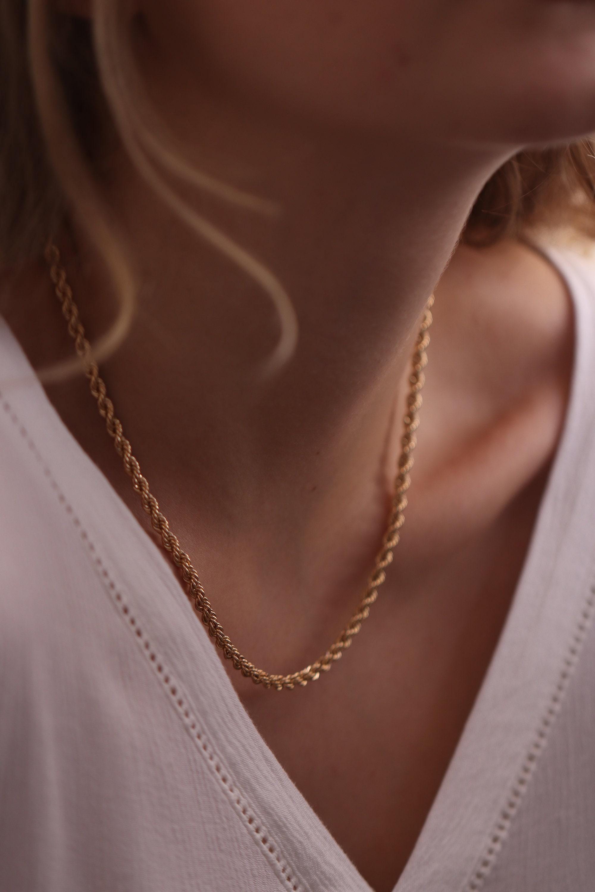 14k Gold Rope Necklace