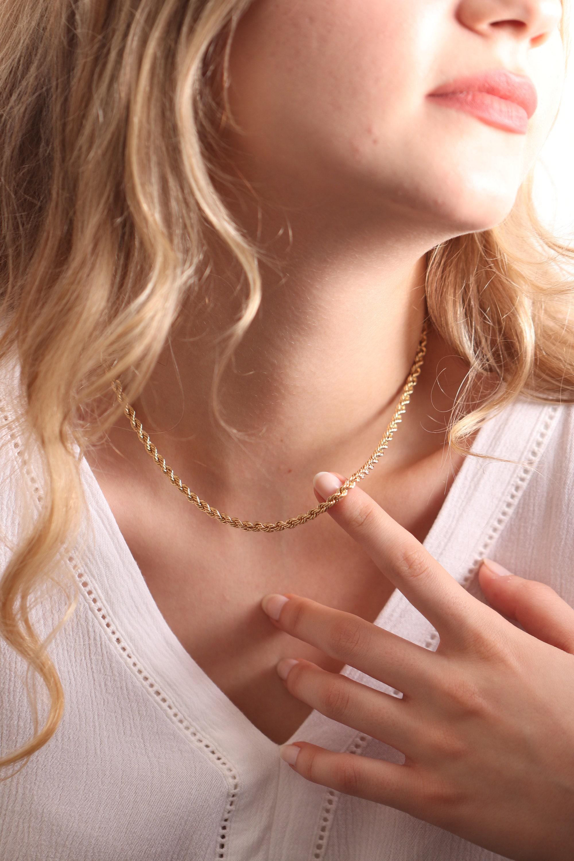 14k Gold Rope Necklace