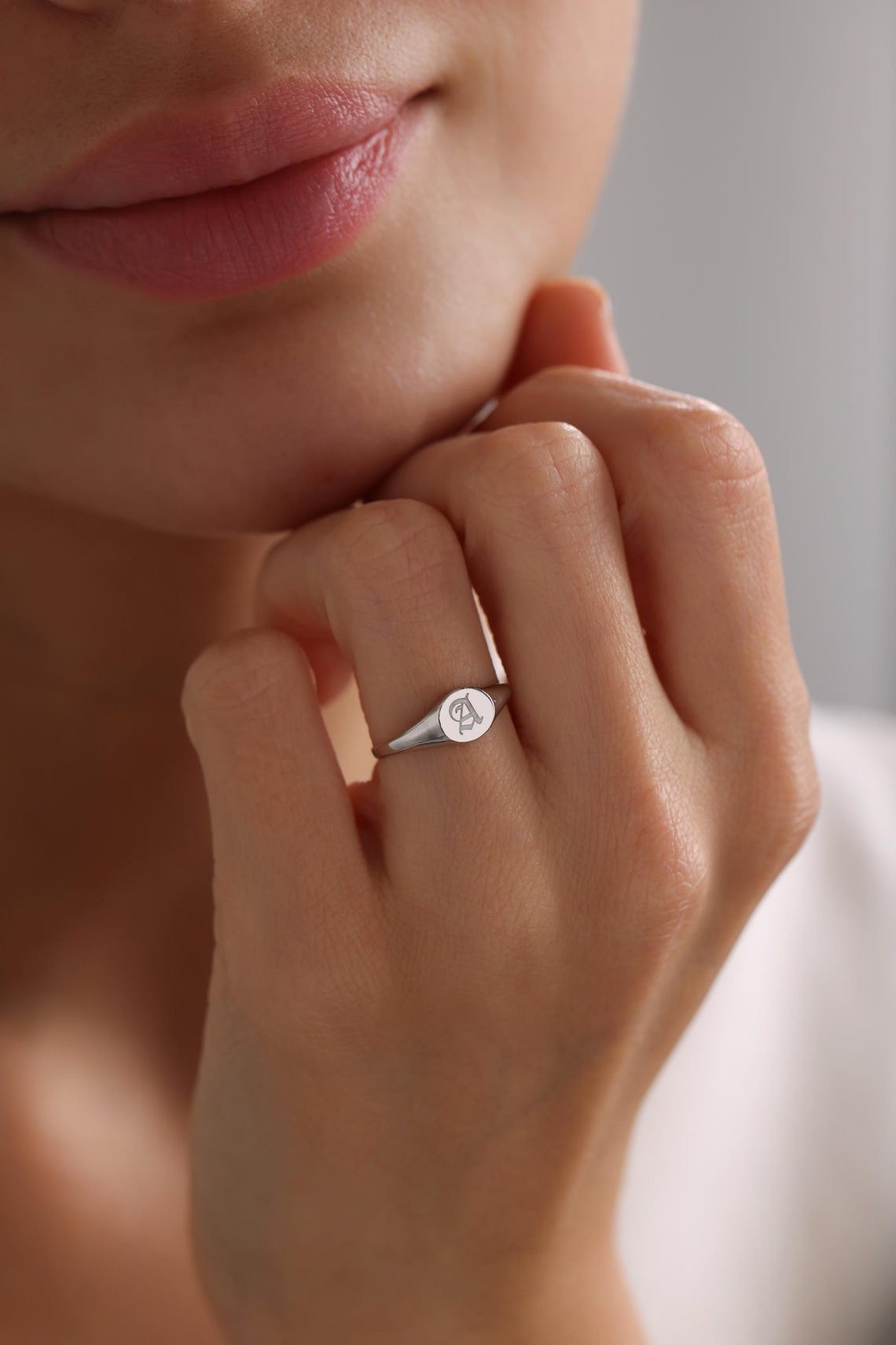 14k Gold Small Signet Ring