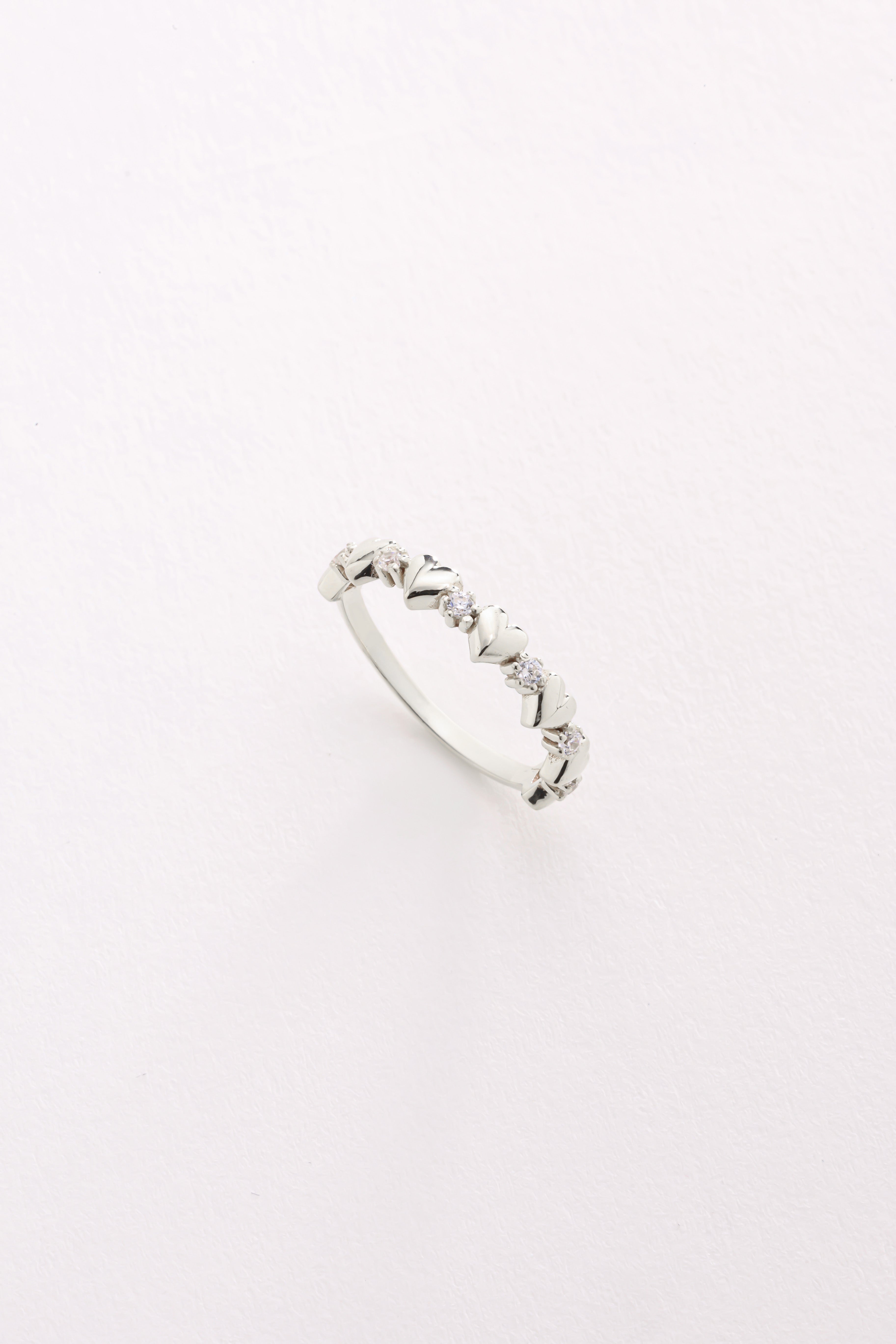 14k Gold Heart Solid Band Ring