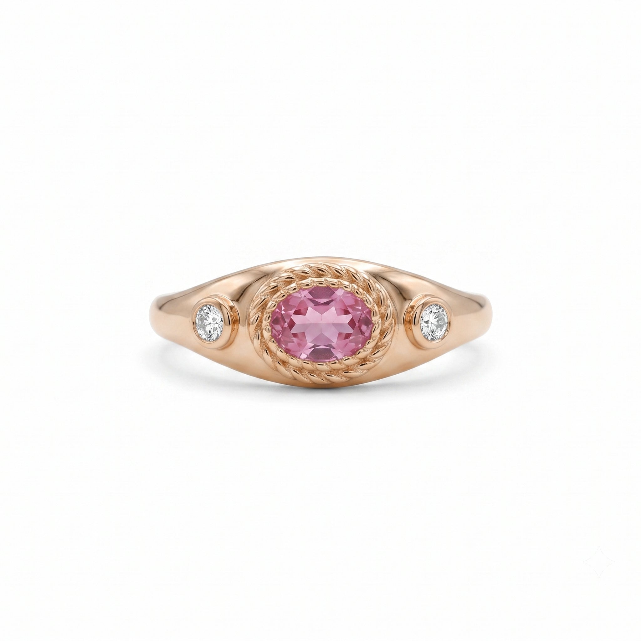 14K Gold Pink Tourmaline Ring