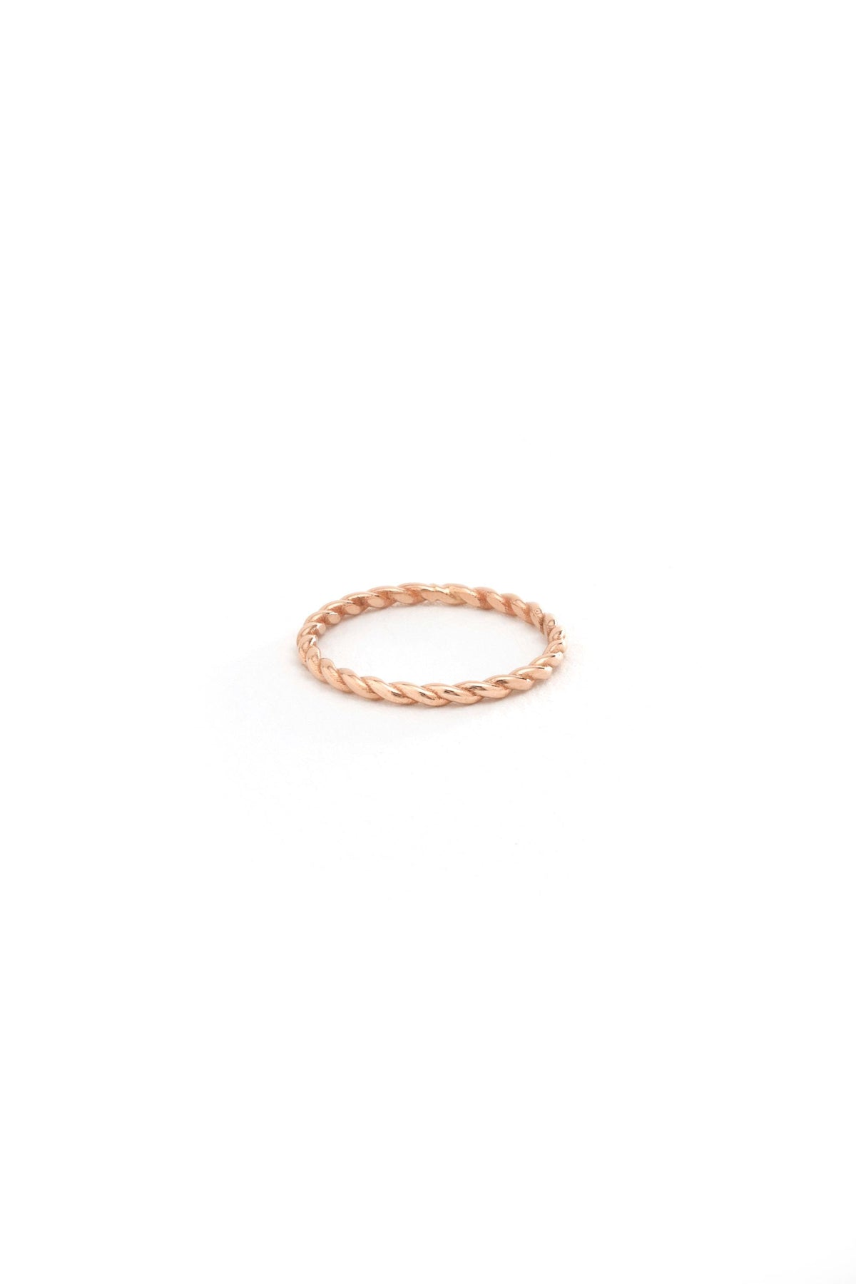 14K Solid Gold Twisted Rope Ring