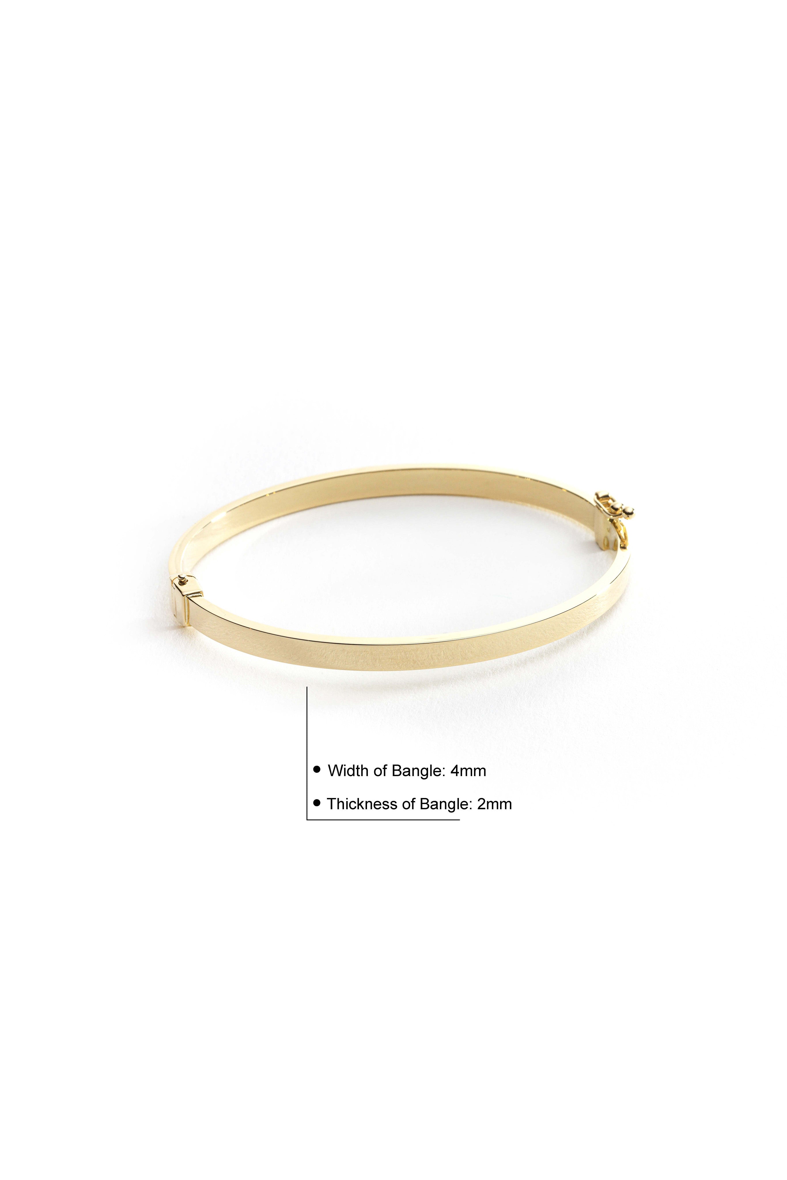 14k Gold Hinged Bangle Bracelet