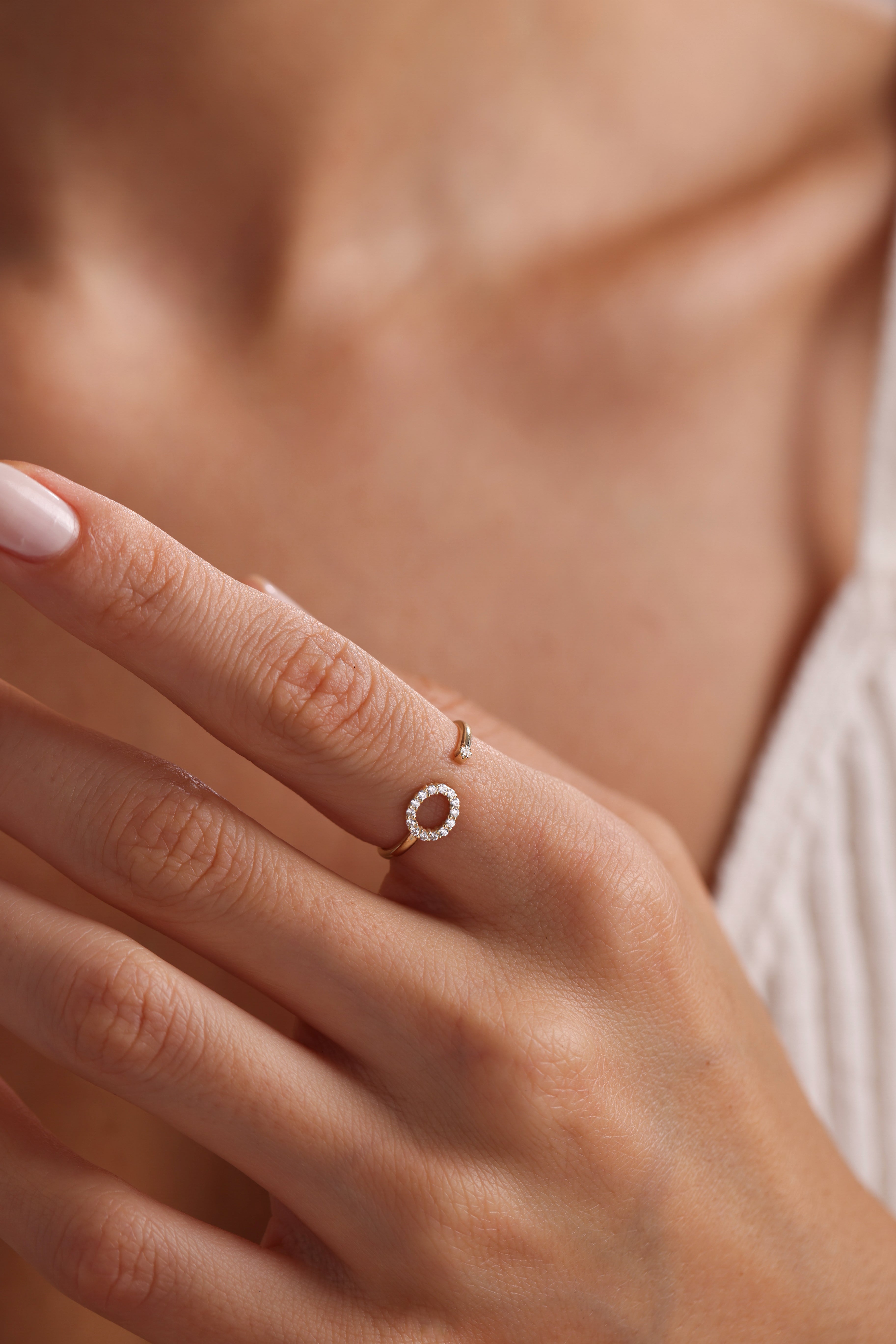 14k Gold Infinity Circle Ring