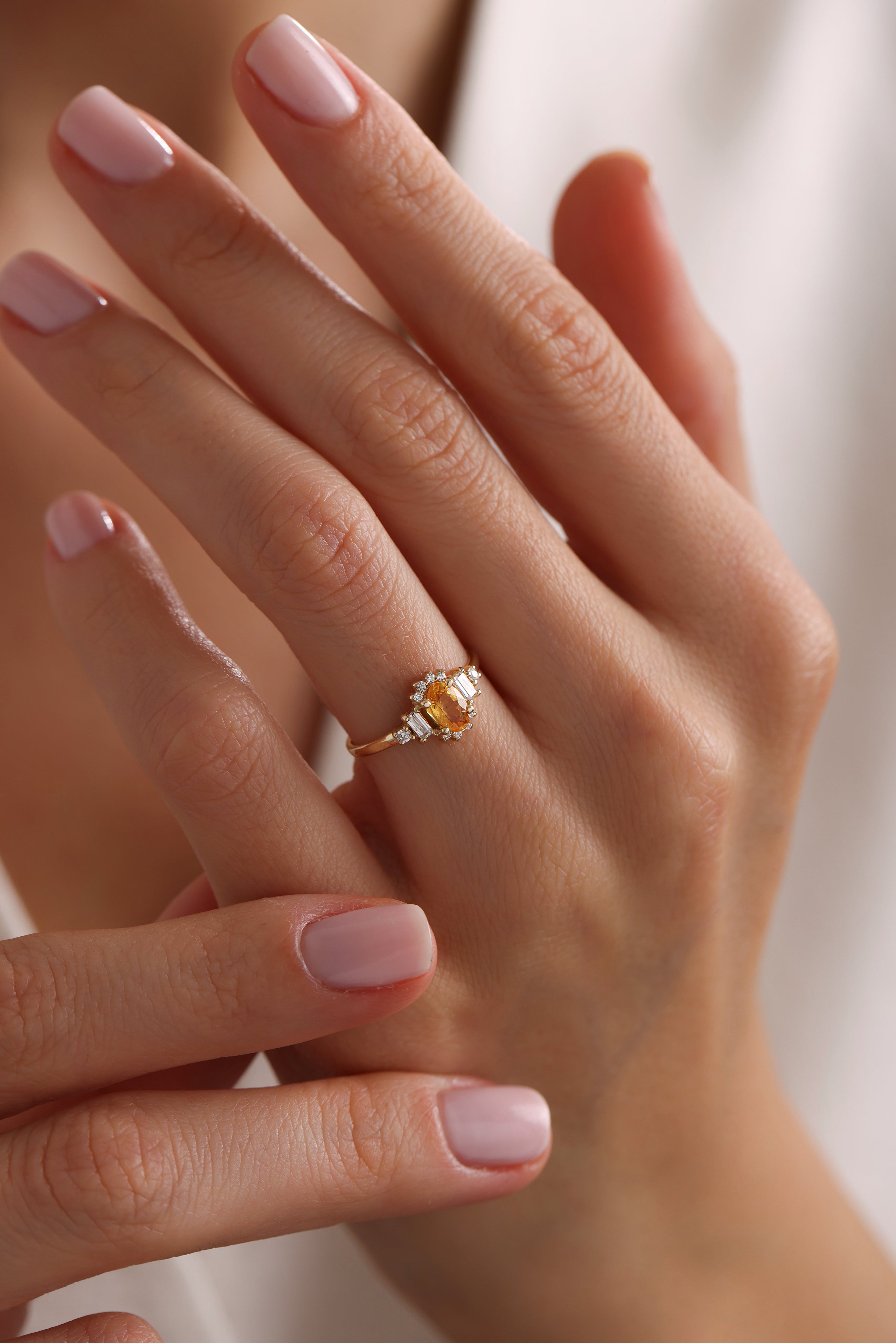 14k Gold Sunshine Grace Citrine Ring