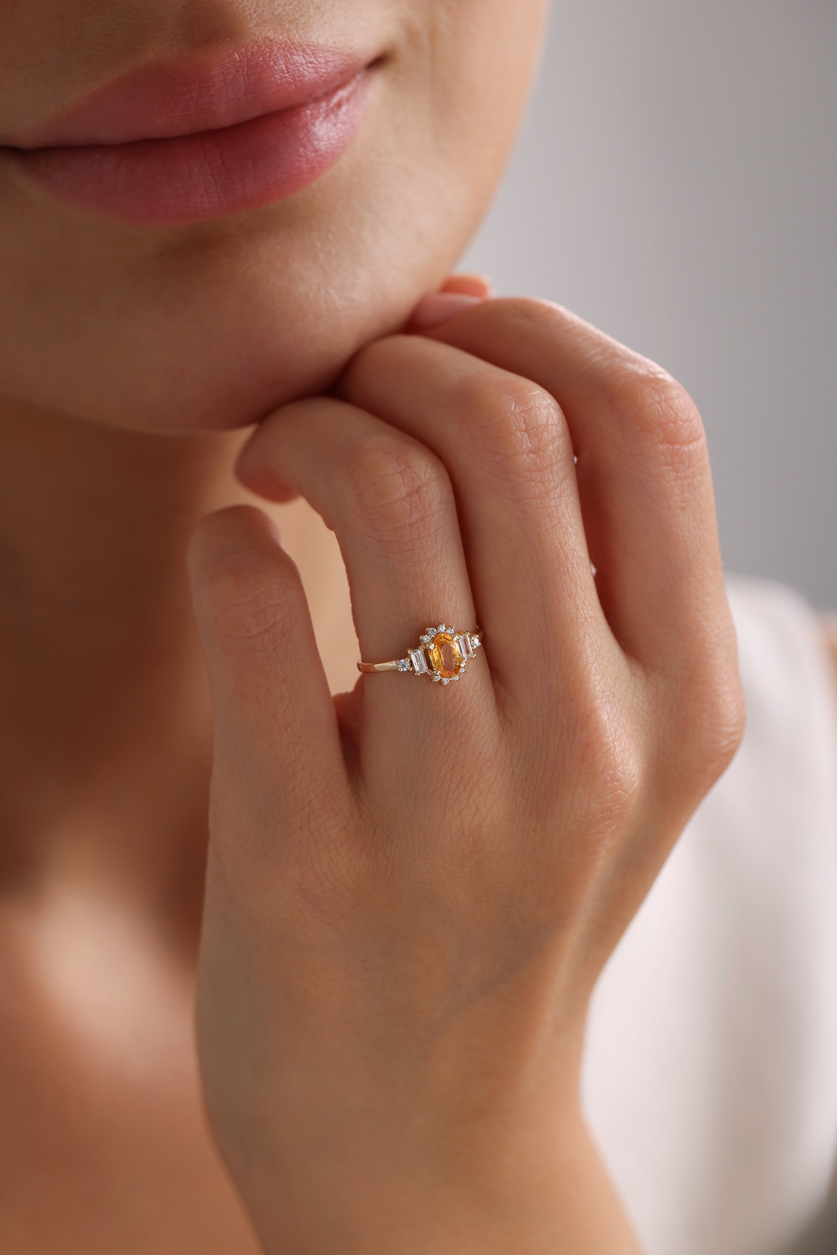 14k Gold Sunshine Grace Citrine Ring