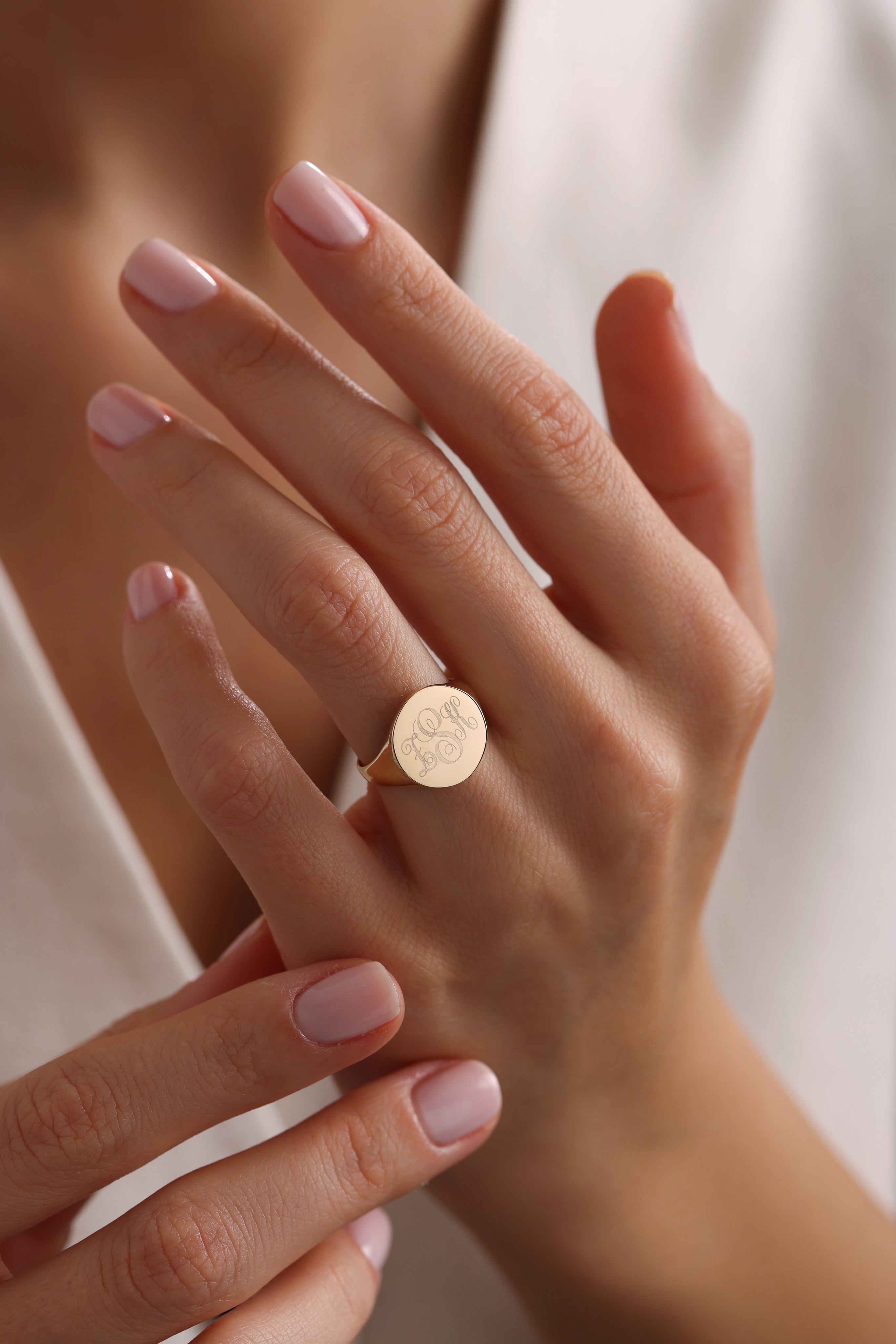 14k Gold Xlarge Signet Ring