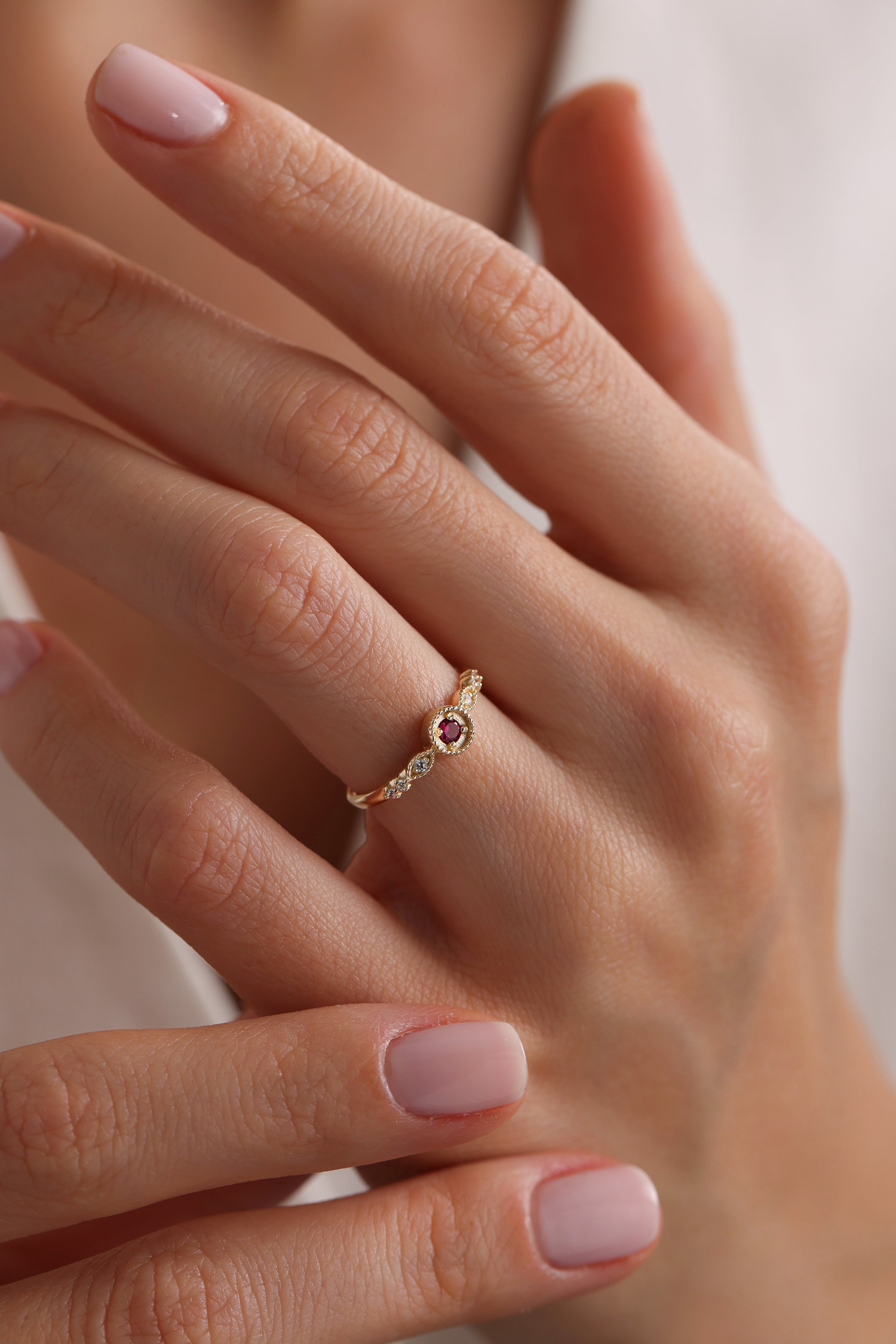 14k Gold Scarlet Ruby Ring