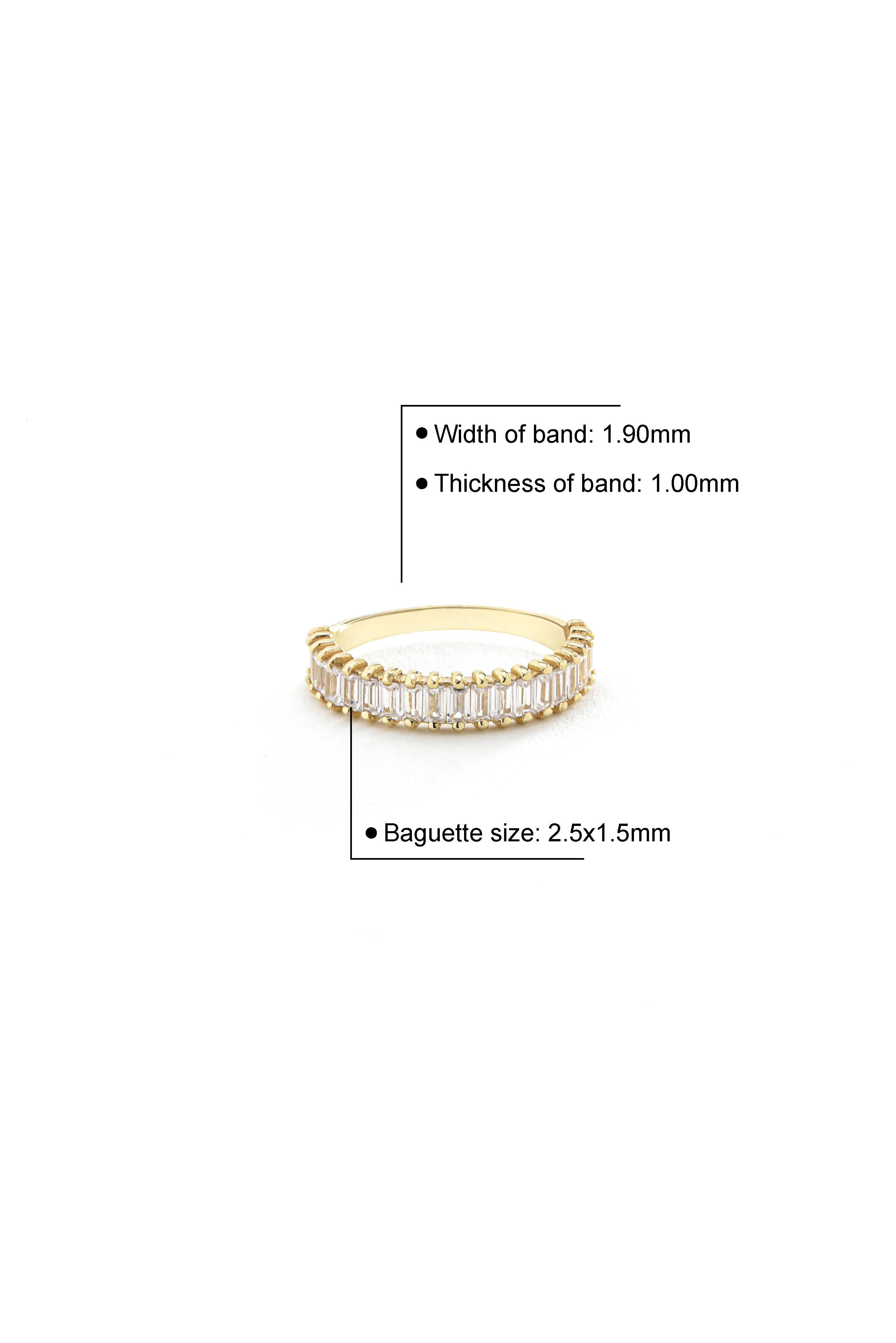 14k Gold Eternal Glow Baguette Ring