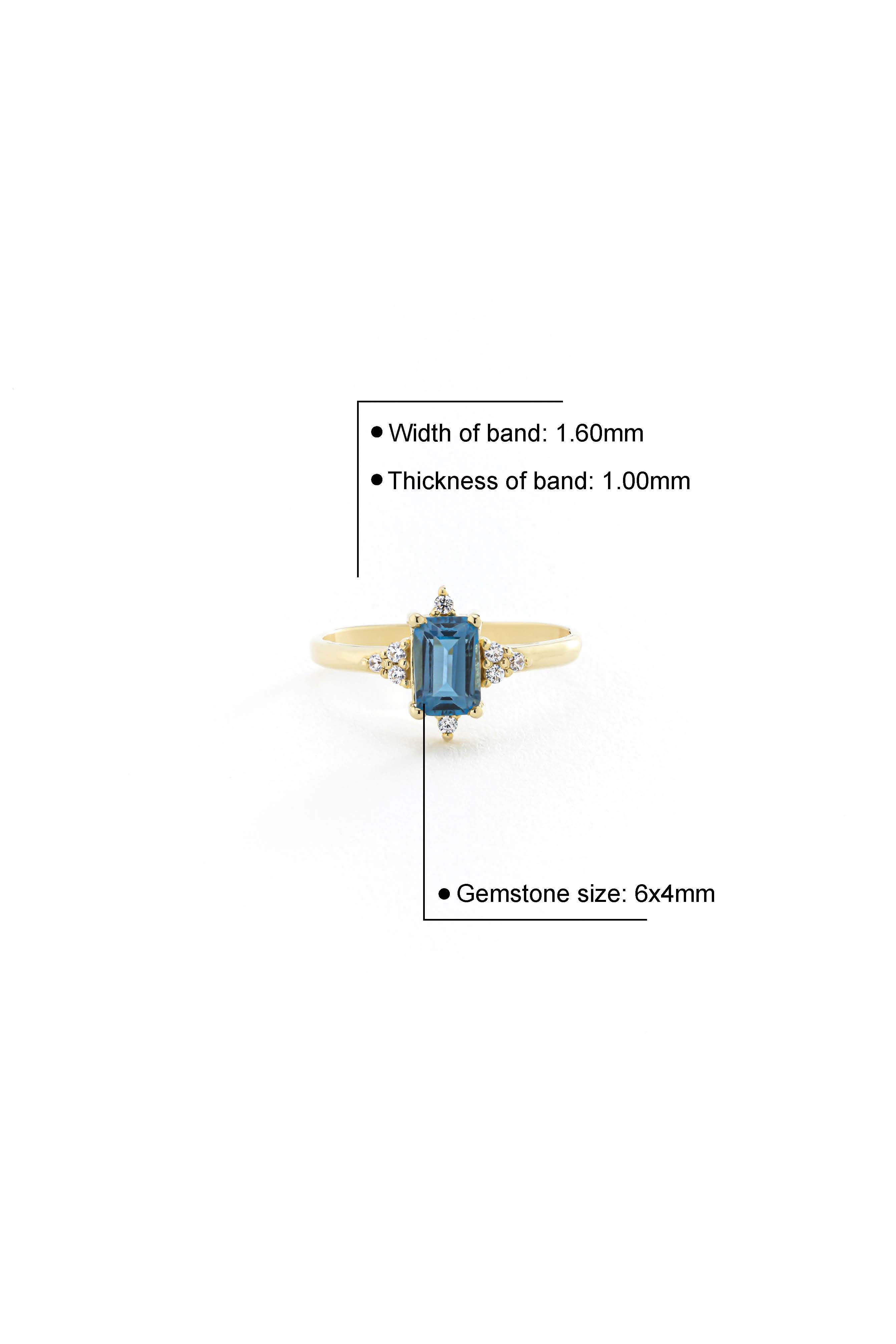 14k Gold Exquisite London Topaz Ring