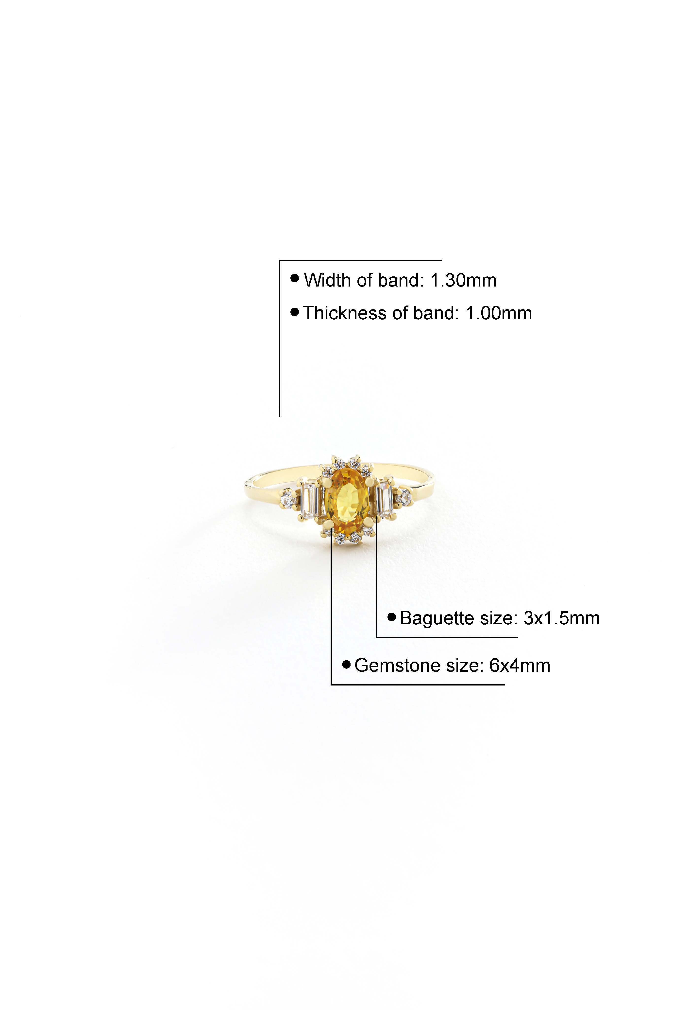 14k Gold Sunshine Grace Citrine Ring