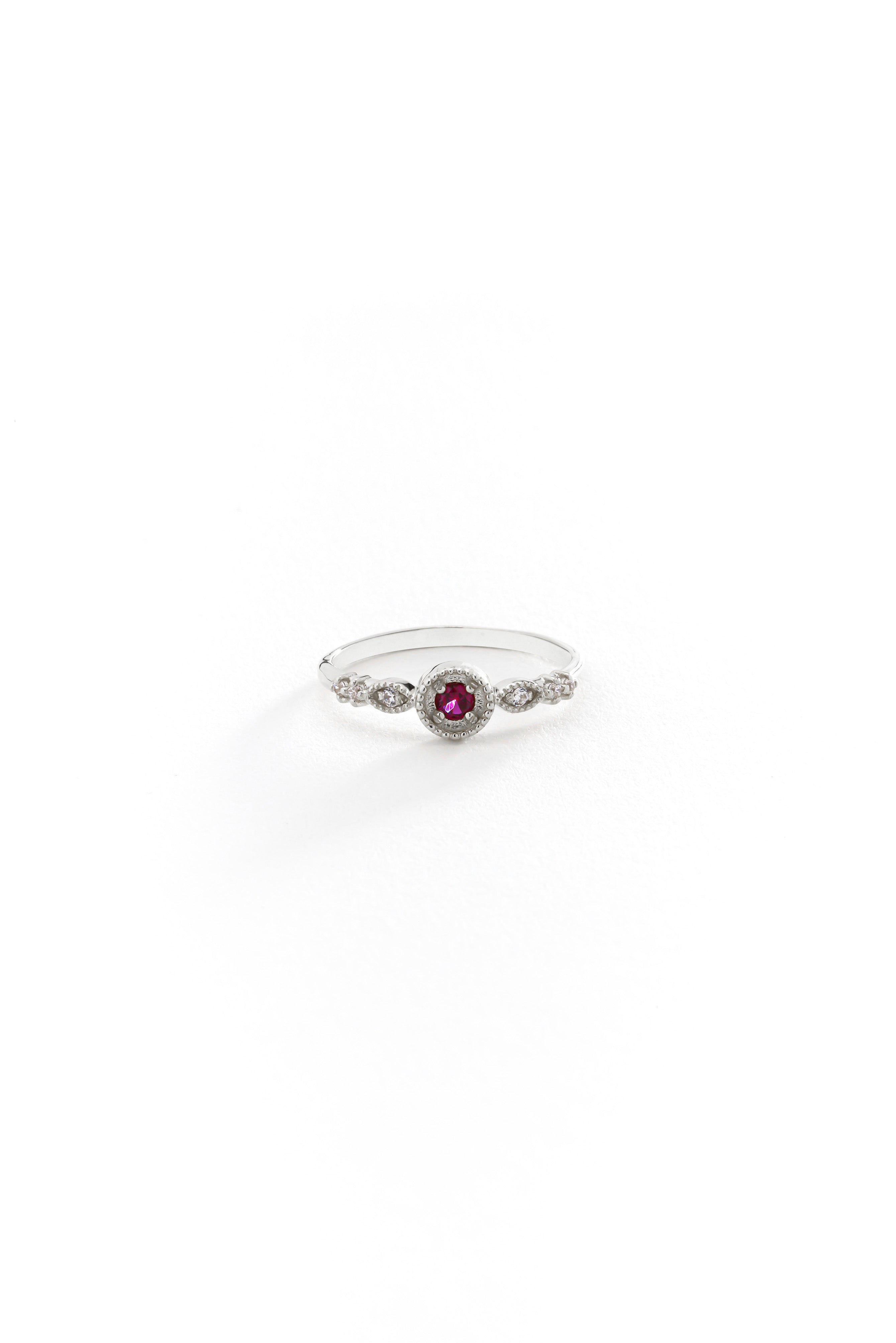 14k Gold Scarlet Ruby Ring