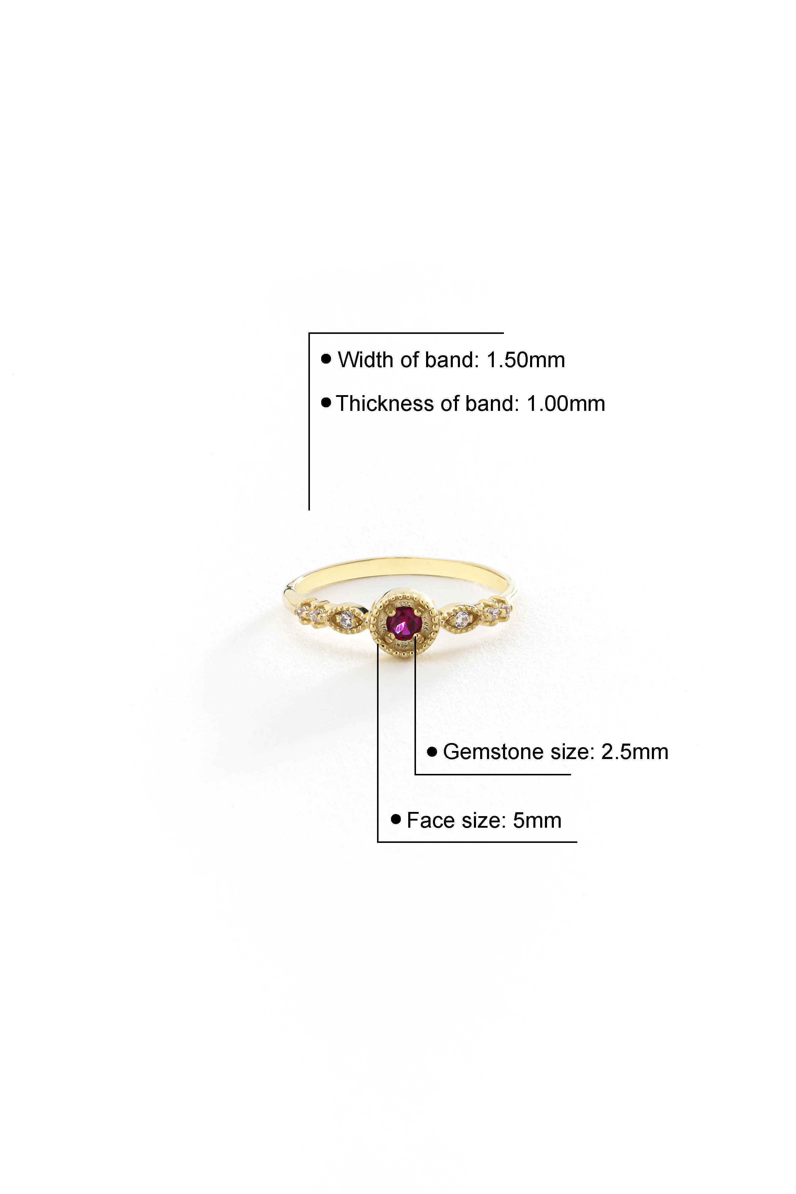 14k Gold Scarlet Ruby Ring
