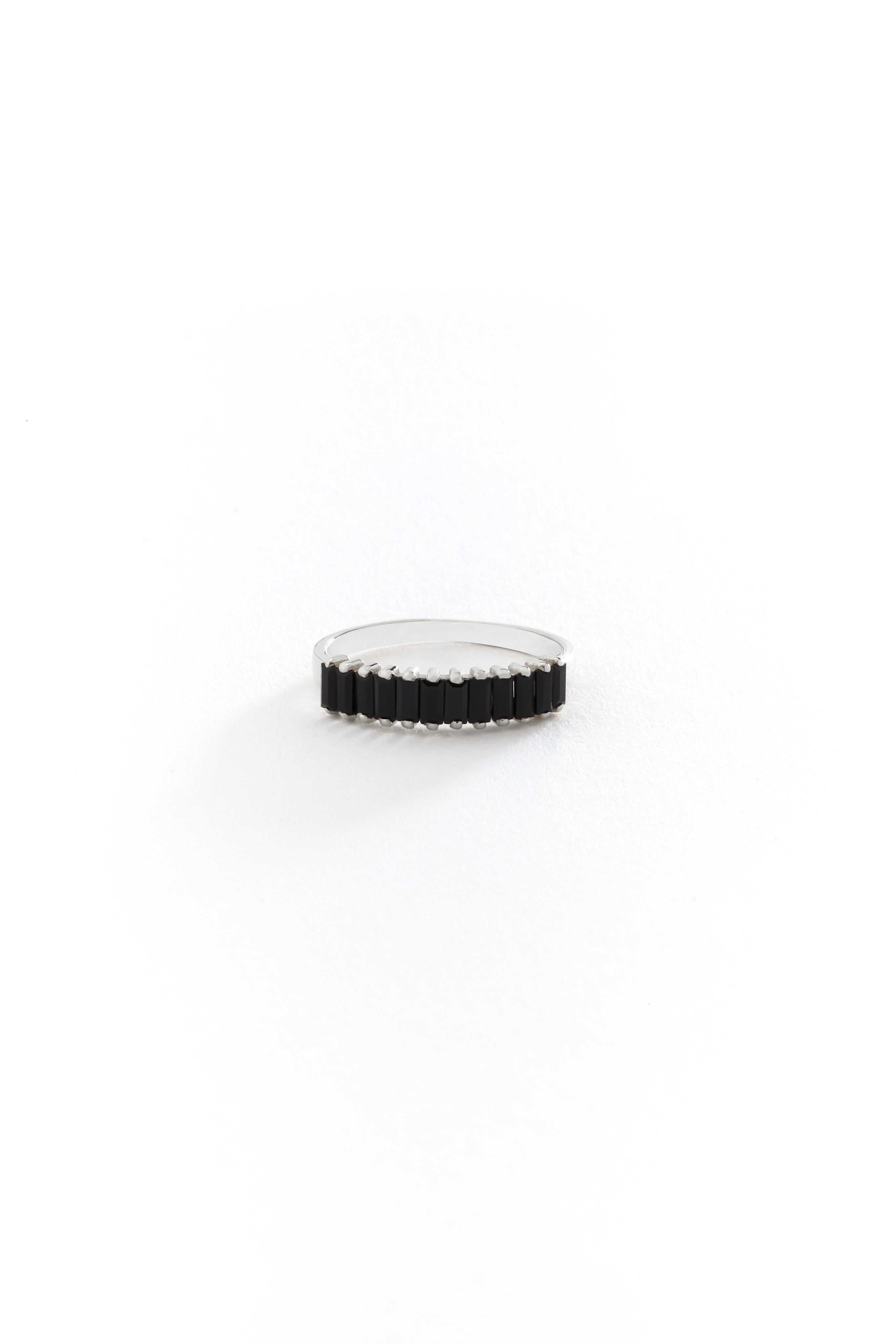 14k Gold Dark Allure Baguette Ring