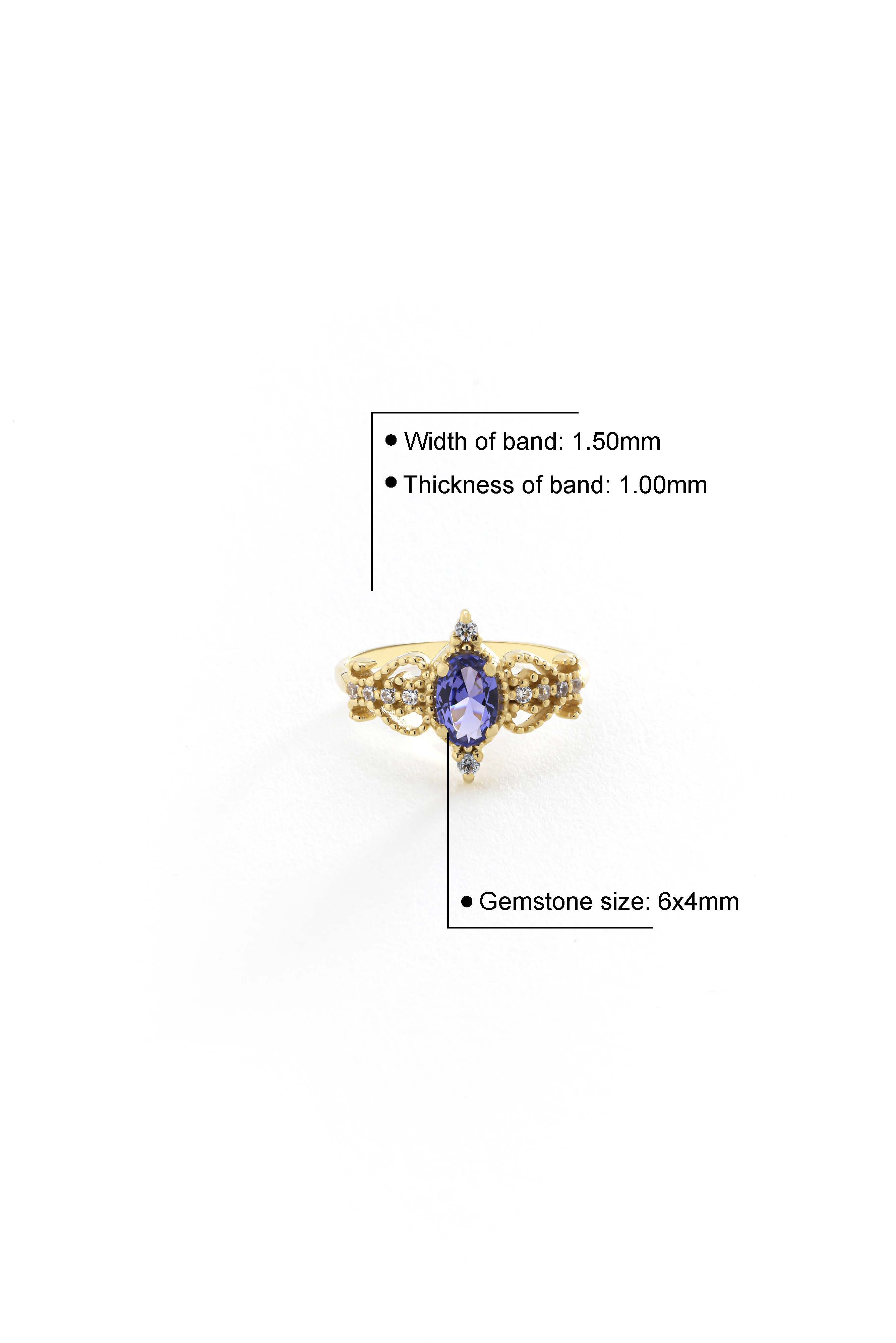 14k Gold Royal Bloom Sapphire Ring