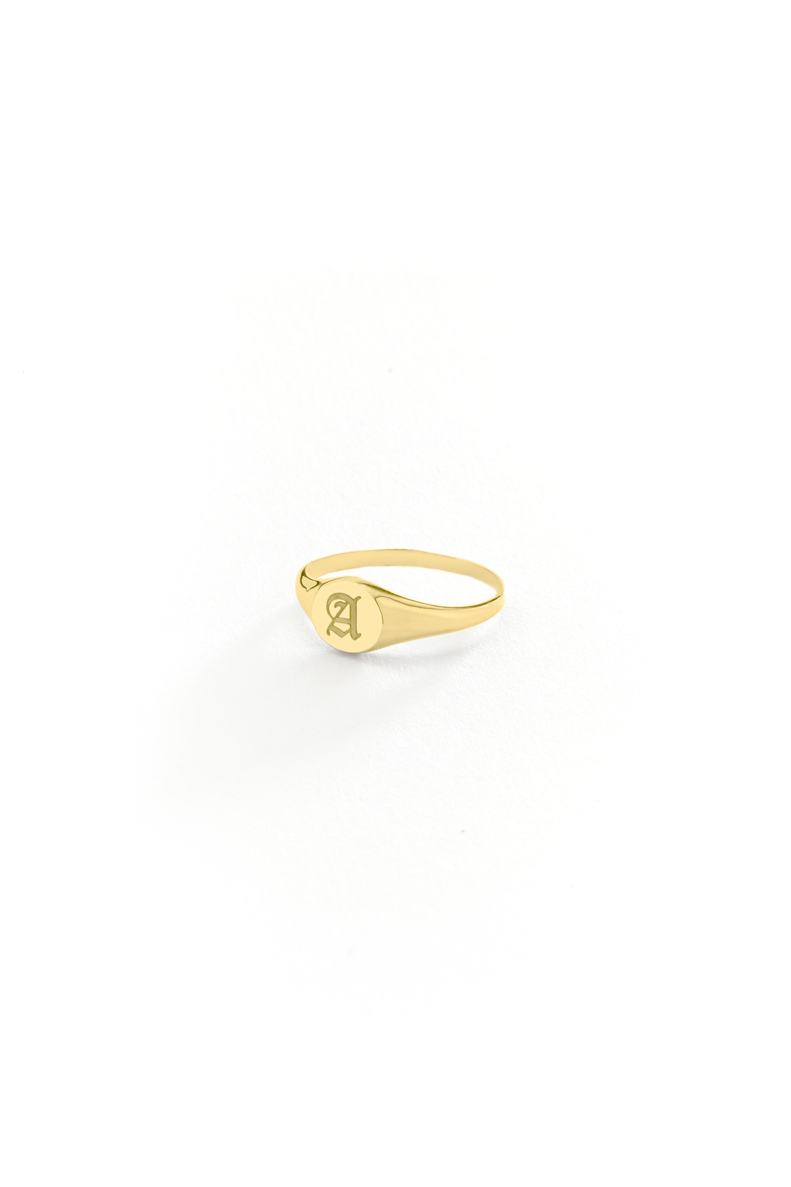 14k Gold Small Signet Ring