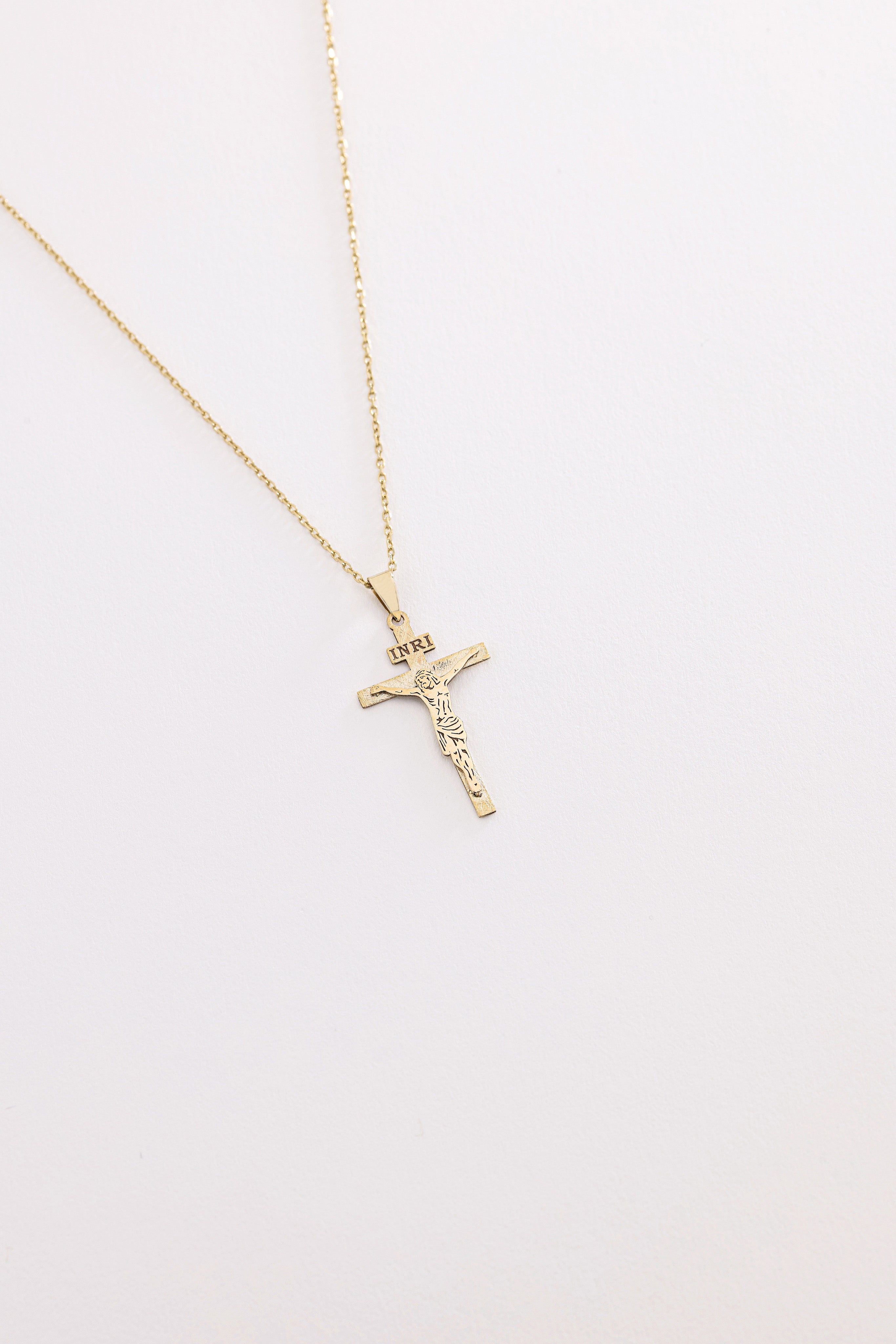 14k Gold Jesus Christ Necklace